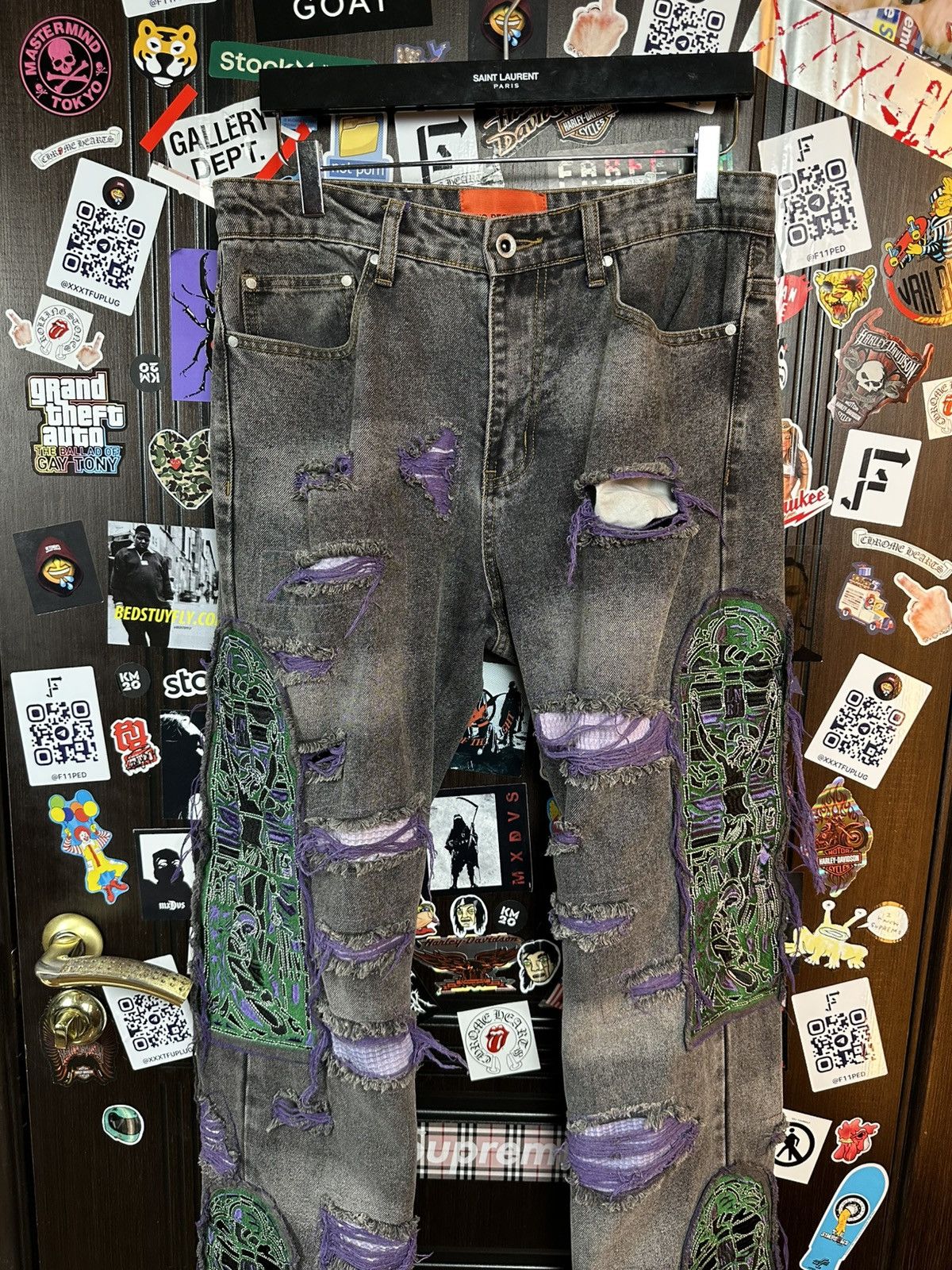 Ev Bravado × Who Decides War Who Decides War “Jesus and Maria” Fusion Denim Size US 32 / EU 48 - 4 Thumbnail