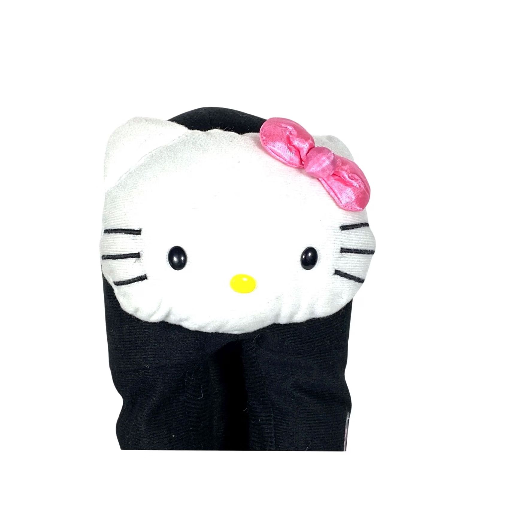 Vintage HELLO KITTY Sanrio Slippers L 9-10 Slip On Comfort Cozy Winter Fall Black Size ONE SIZE - 3 Thumbnail