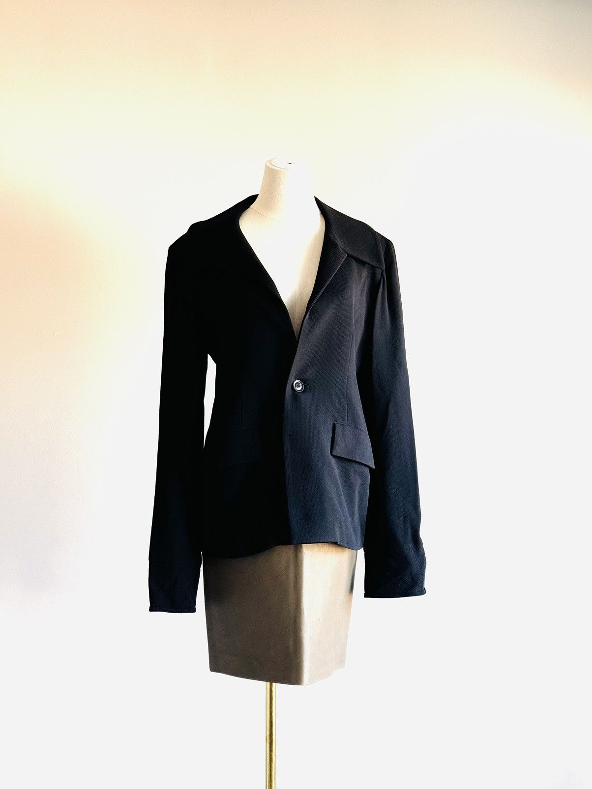 Yohji Yamamoto Y’s Yamamoto by Yohji Yamamoto black blazer sz L vintage Size L / US 10 / IT 46 - 10 Thumbnail