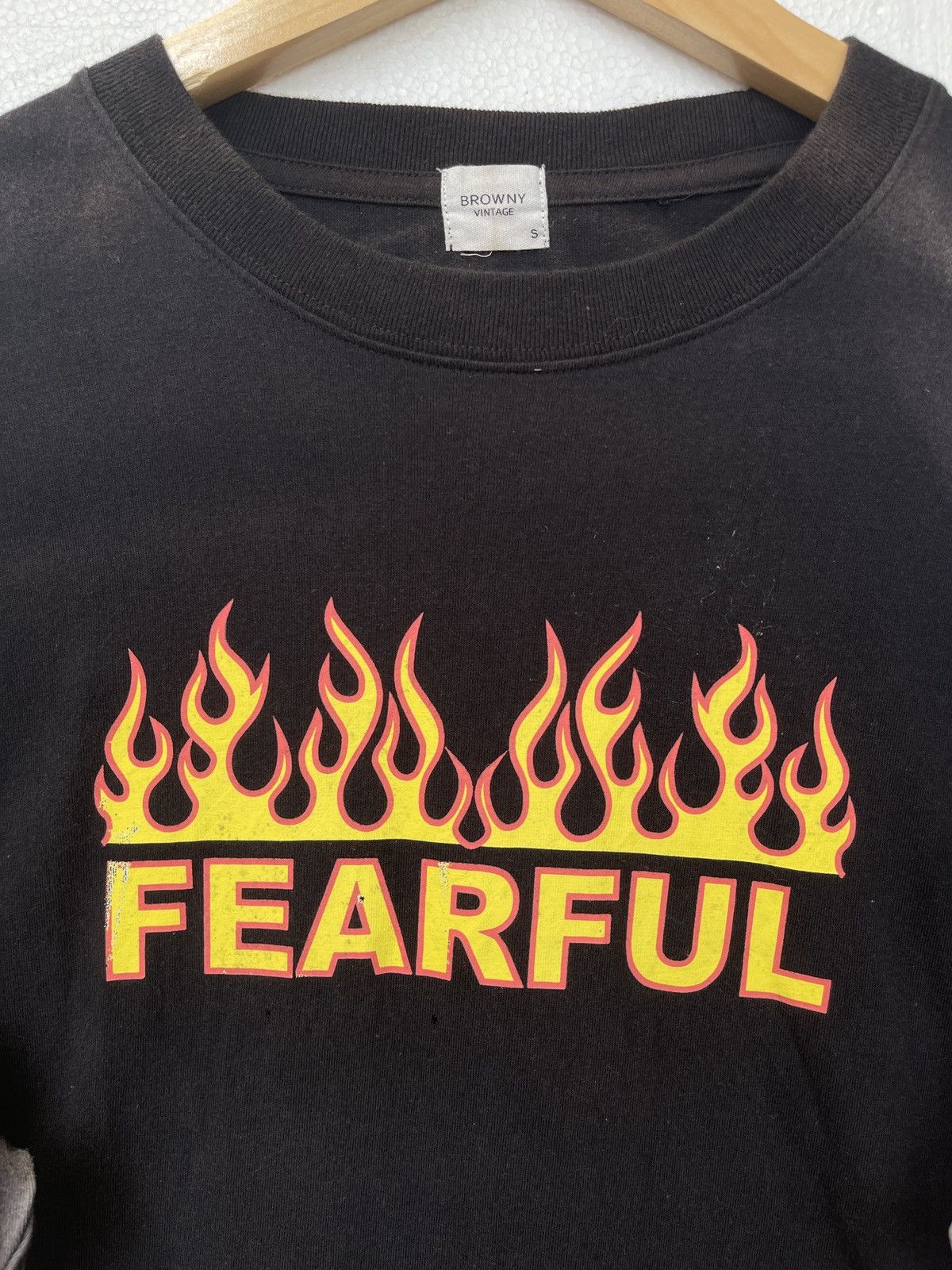 Unsound Rags Rare‼️Vintage TRASHED🔥FEARFUL🔥Flame Sun Faded Long Sleeve Tee Size US S / EU 44-46 / 1 - 8 Thumbnail