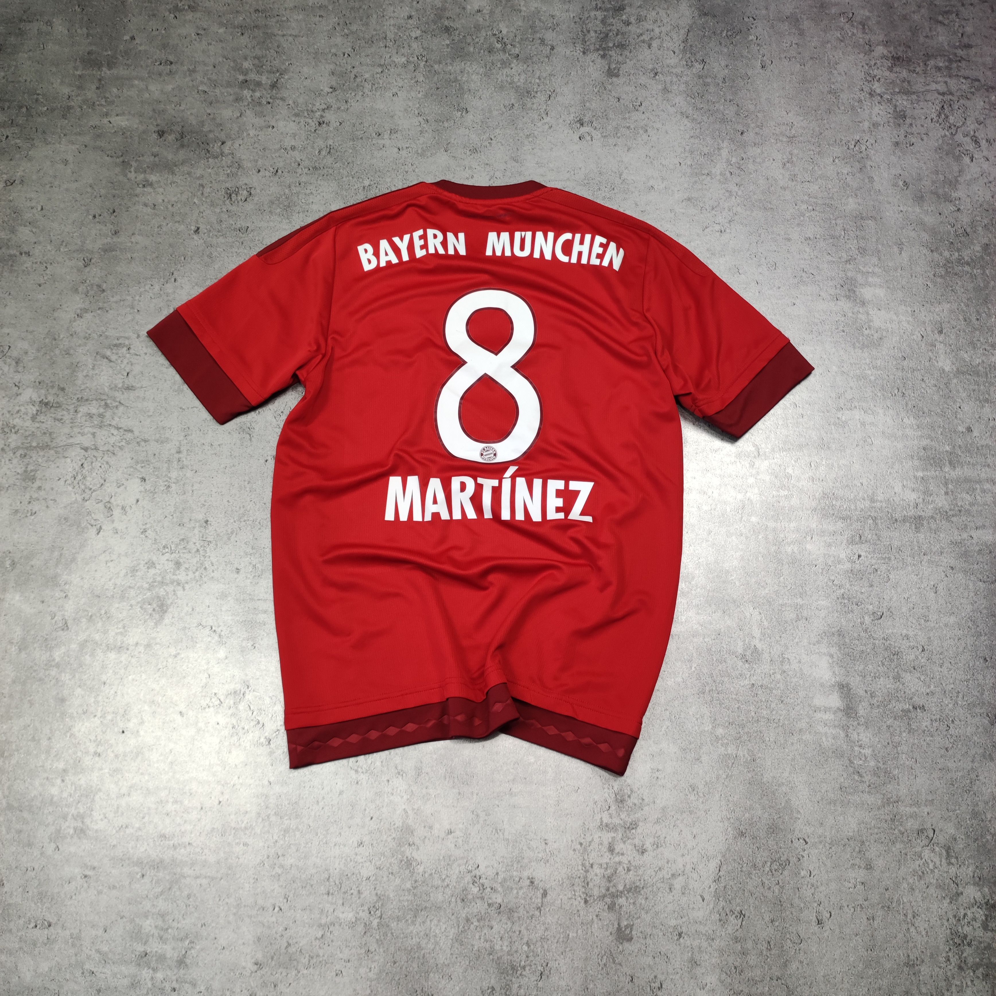 image of Soccer Jersey 8 Martinez Football Bayern Munchen 2014 Home Jersey in Red, Men's (Size Small)