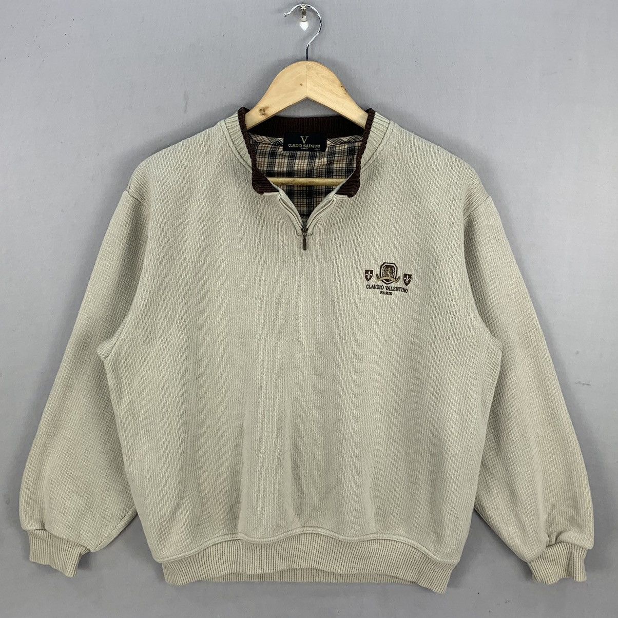 Japanese Brand Claudio Valentino Paris Vintage Pullover Sweatshirt Size US L / EU 52-54 / 3 - 2 Thumbnail