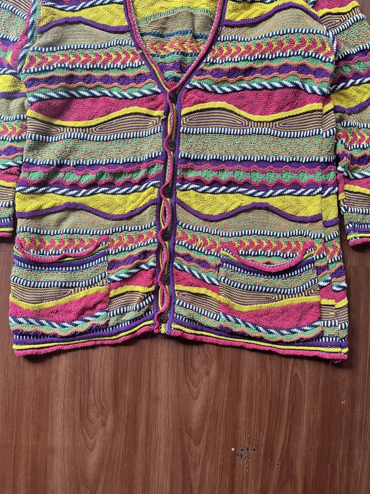 Coogi × Missoni 1990's Missoni colorful Botton Knit Cardigan Size US S / EU 44-46 / 1 - 2 Thumbnail