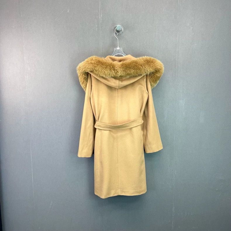 Max Mara Max Mara Long thickened woolen fur collar coat Size S / US 4 / IT 40 - 2 Thumbnail