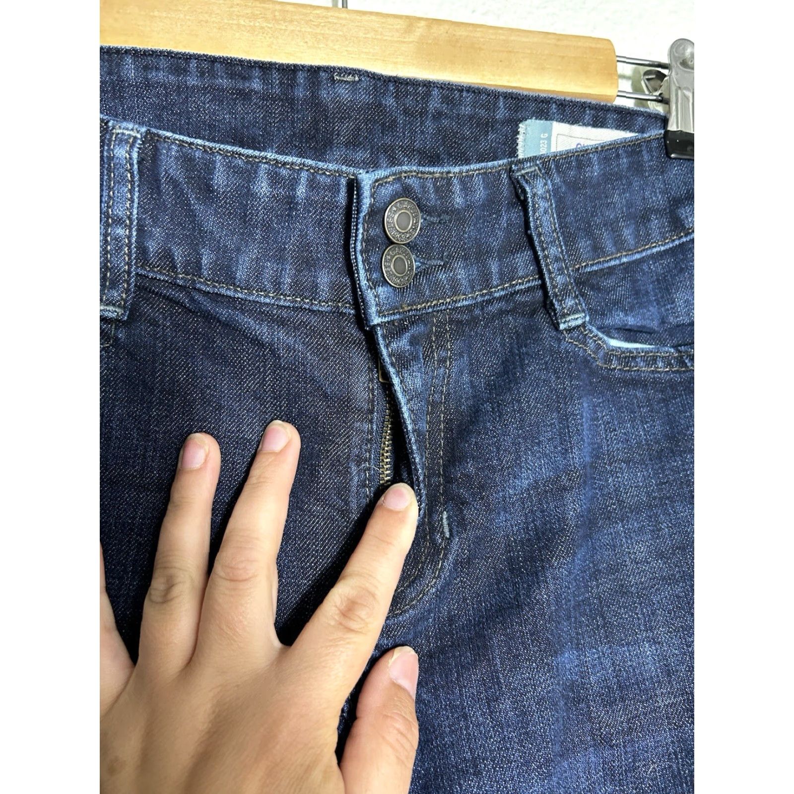 Gap VINTAGE Gap Curvy Stretch Dark Wash Jeans Size 8R 32x30 Women Bootcut Jeans Stretch Dark Blue 90s? Size 30" / US 8 / IT 44 - 6 Thumbnail