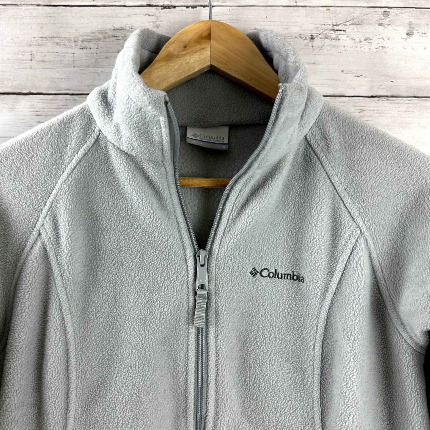 Vintage Columbia Women’s Fleece Jacket Full Zip Up Gray Small Size S Size S / US 4 / IT 40 - 2 Thumbnail