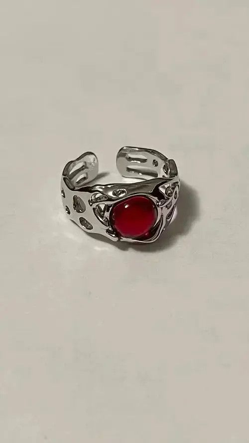 Handmade Electro Ring Crystal Stone Silver Abstract Star Pop Fantasy Size ONE SIZE - 4 Thumbnail