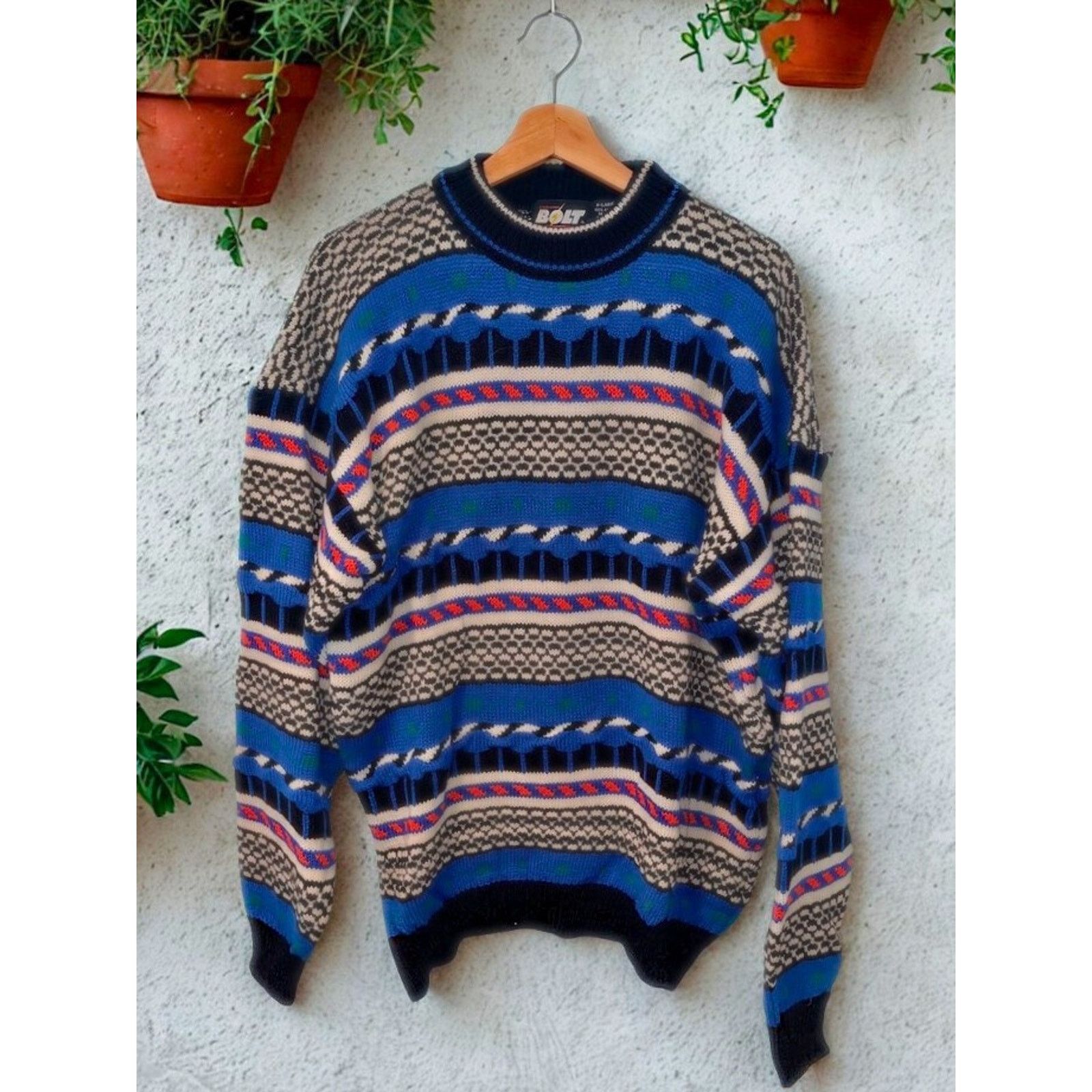 Lightning Bolt Lightning Bolt Vintage Crewneck Sweater Biggie Coogi Sz. XL Size US XL / EU 56 / 4 - 1 Thumbnail