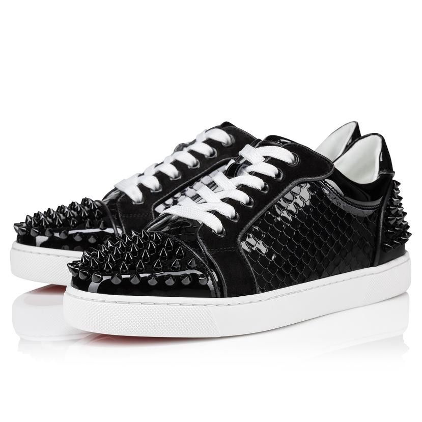 Christian Louboutin o1s1wg111124 Low-Top Sneakers in White & Black Size US 7 / IT 37 - 4 Thumbnail