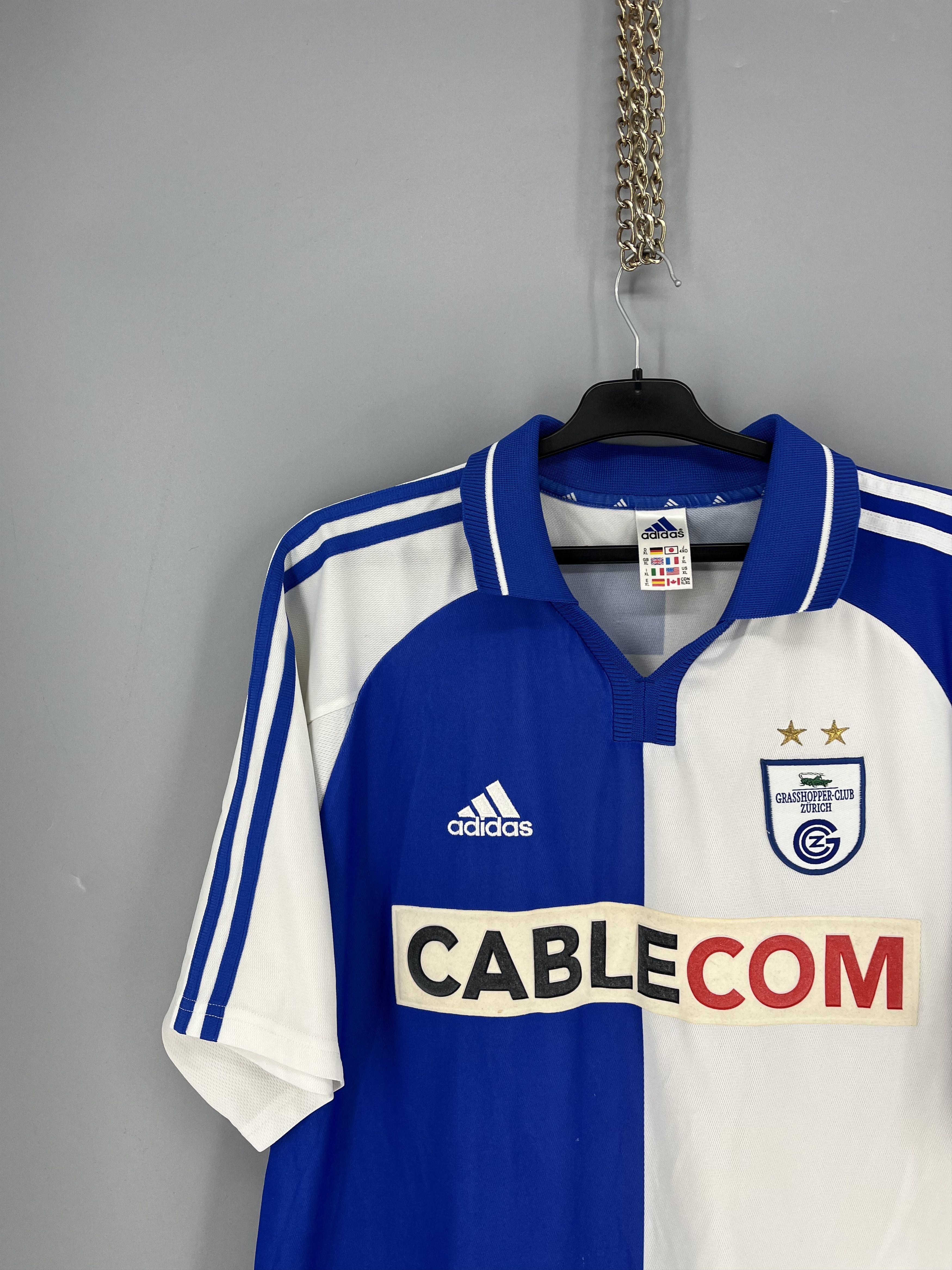 Adidas GRASSHOPPER 2001 2002 HOME SHIRT JERSEY ADIDAS Size US XL / EU 56 / 4 - 4 Thumbnail