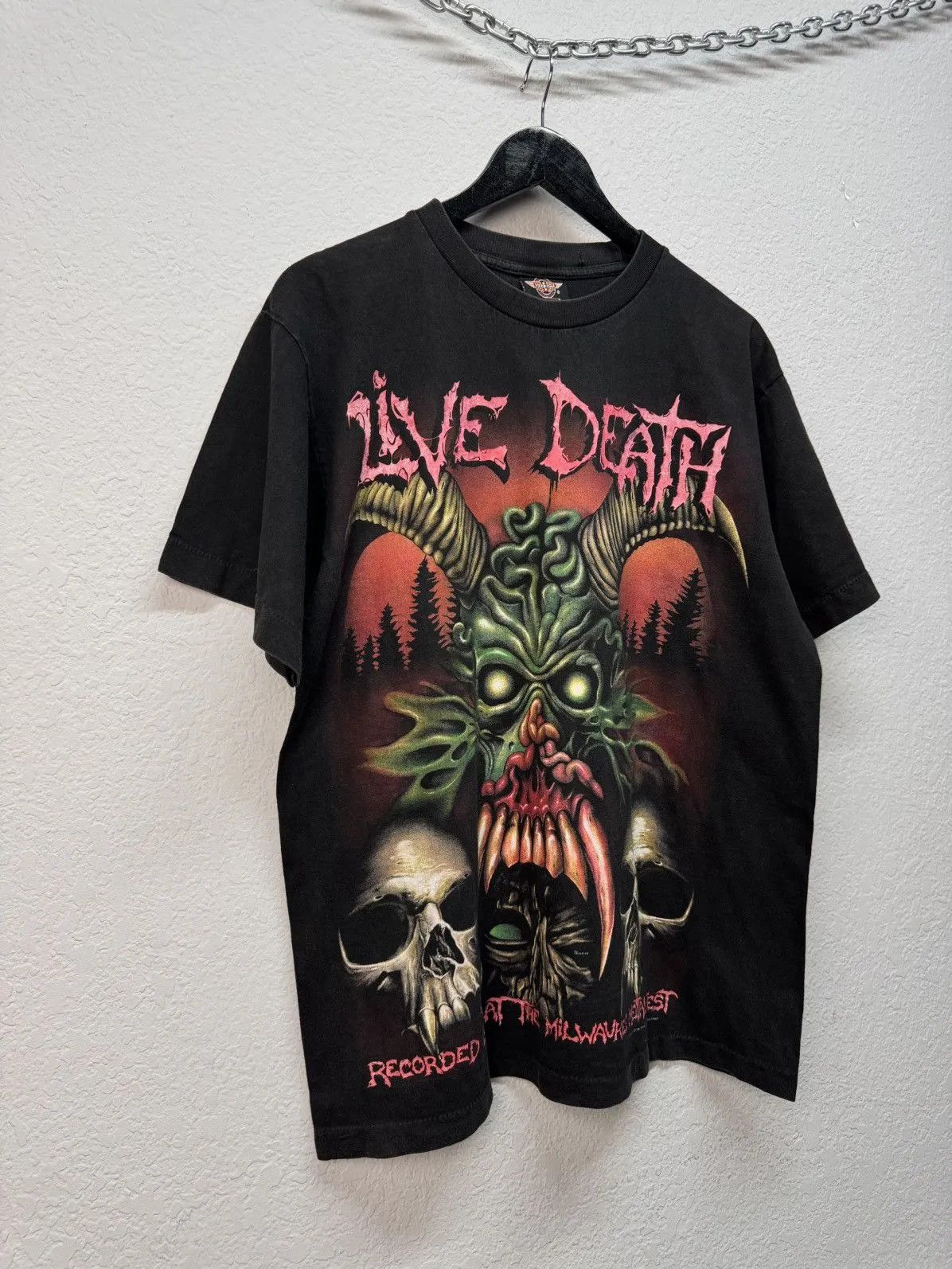 Band Tees 👉 Vintage Live Death Malevolent Shirt Milwaukee Recording Size US L / EU 52-54 / 3 - 5 Thumbnail
