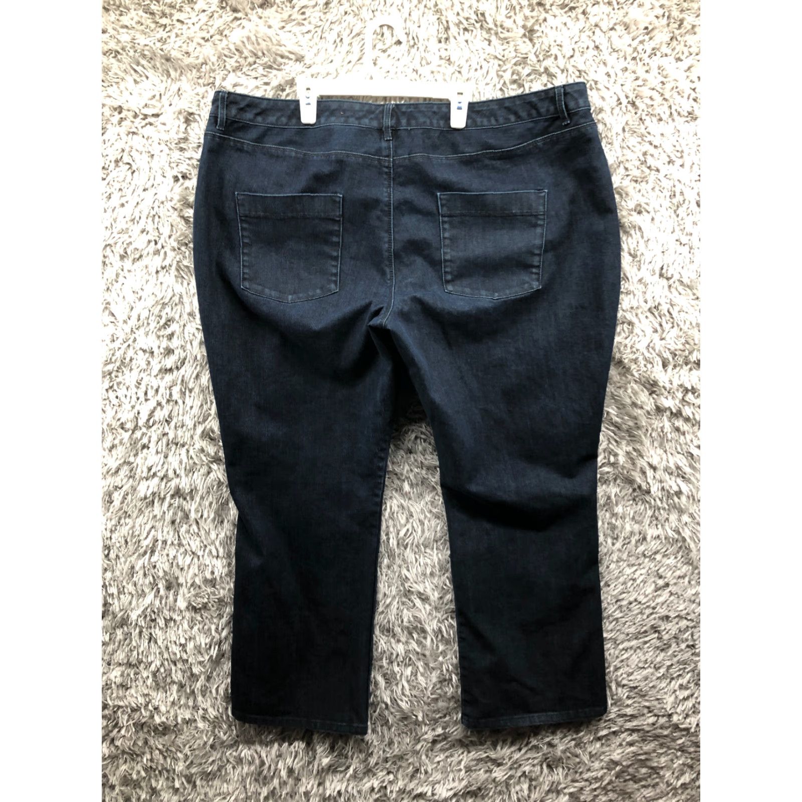 Coldwater Creek Coldwater Creek Curvy Fit Jeans Plus Size 24 Womens Mid Dark Wash Blue Denim Bootcut Size 42" / US 20 - 5 Thumbnail