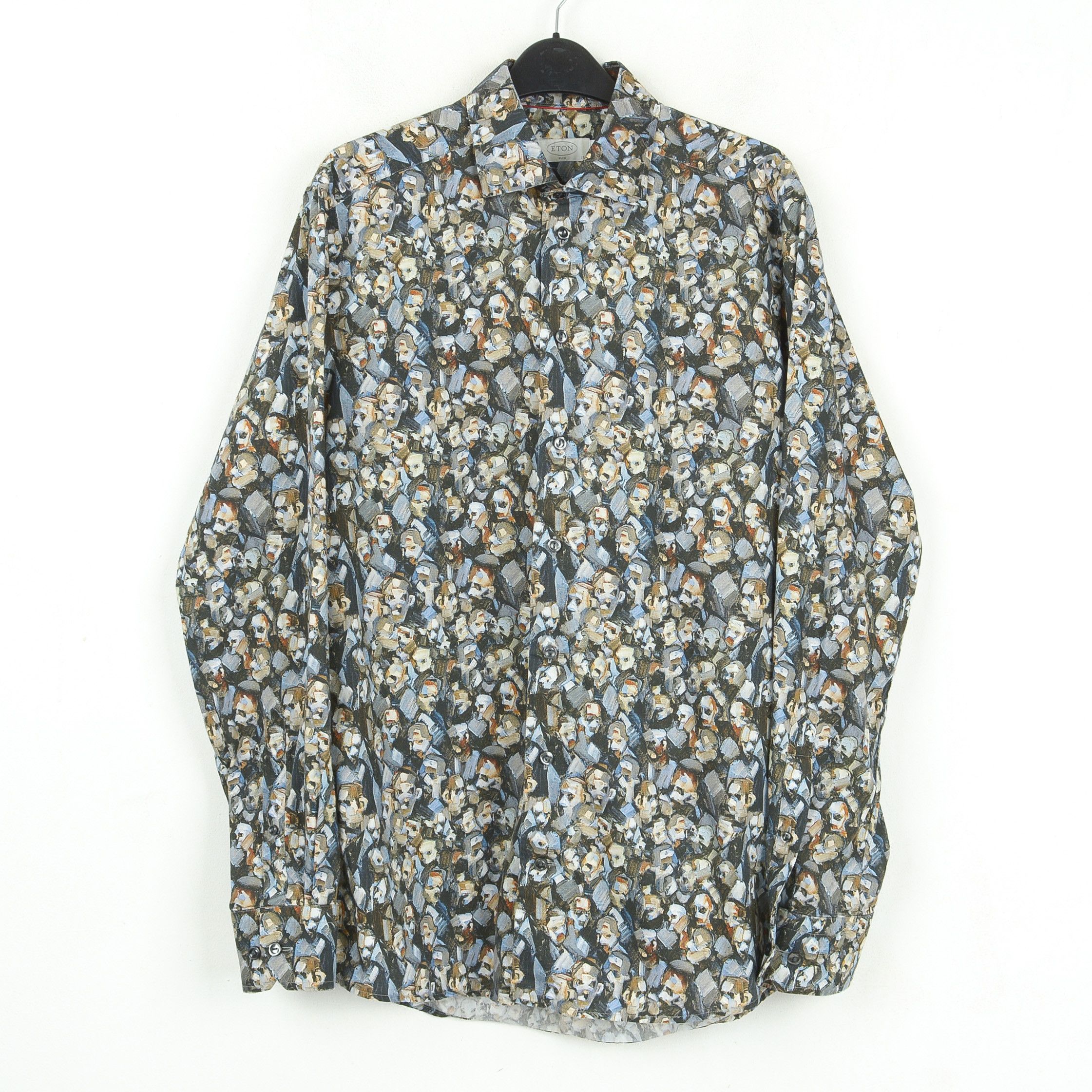 Eton Men Shirt 15 1/2" Size 39 Slim Formal Dress Colourful Multi Size 40R - 1 Thumbnail
