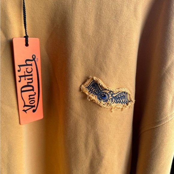 Designer × Von Dutch NWT VON DUTCH MUSTARD FRENCH TERRY CREWNECK SWEATSHIRT 2XL Size US XXL / EU 58 / 5 - 3 Thumbnail