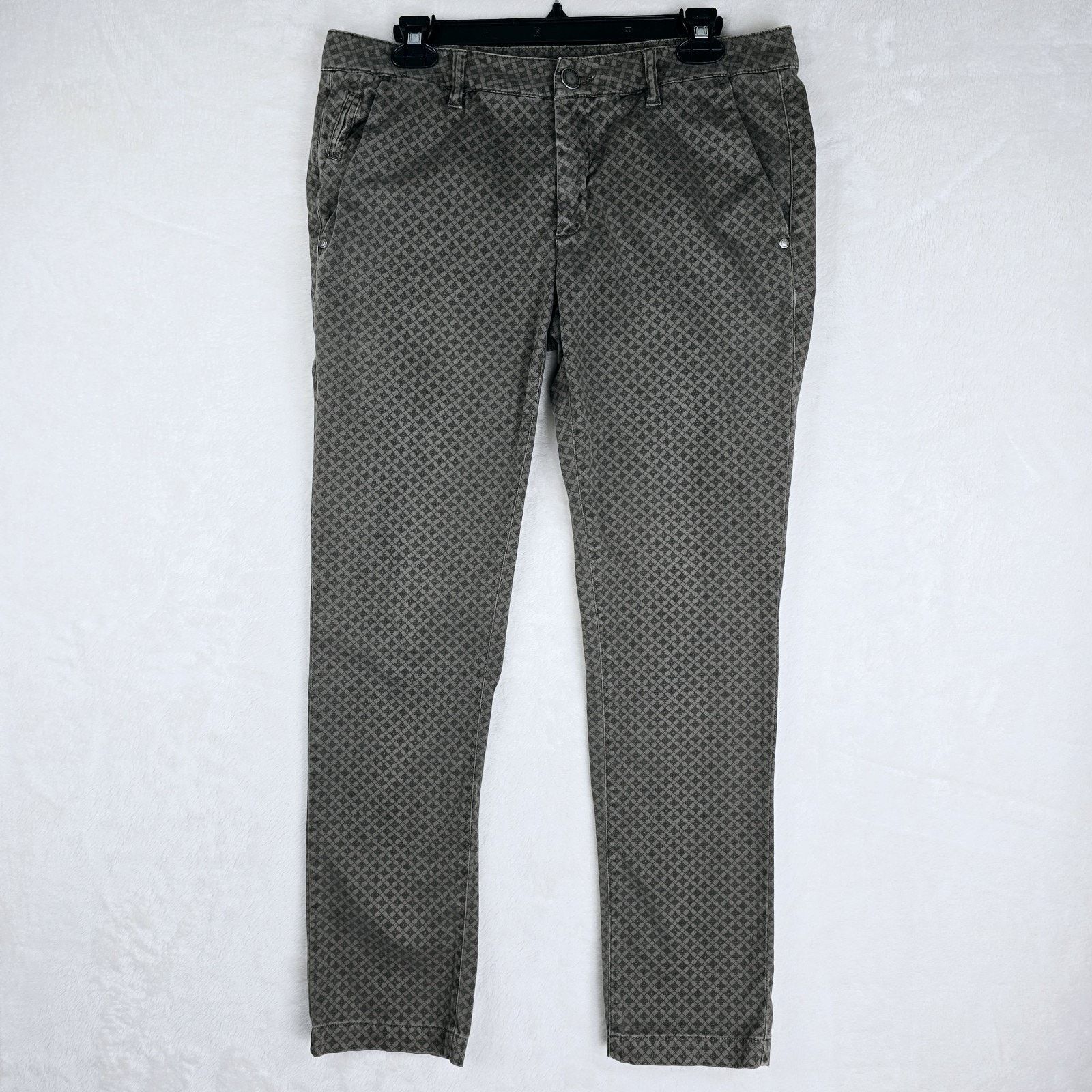 Other Alessandro Dell'Acqua Brown Geometric AOP Pants Sz 34 34x29 Size 34" / US 12 / IT 48 - 2 Thumbnail