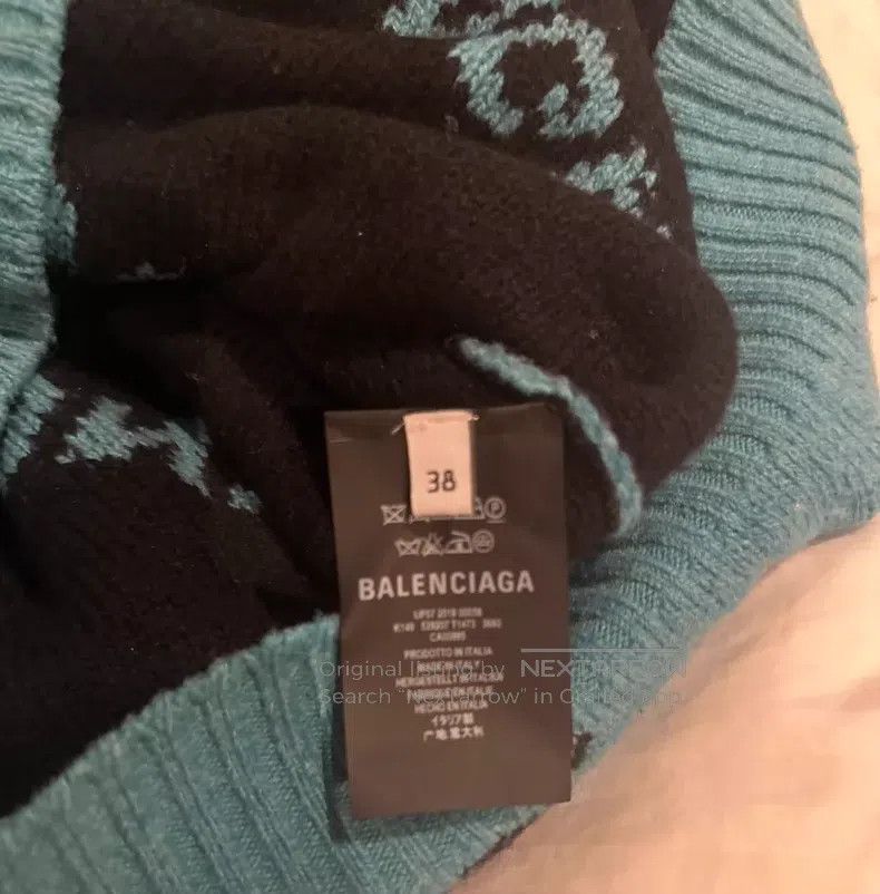 Balenciaga Balenciaga size 38 Sky blue or teal full print sweater Size M / US 6-8 / IT 42-44 - 5 Thumbnail
