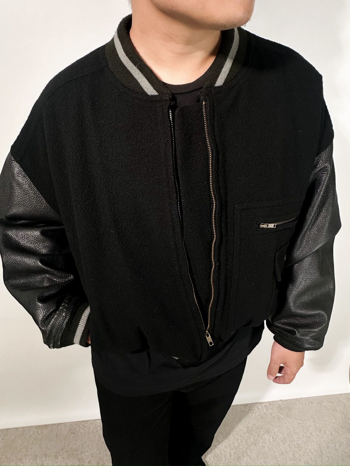 Issey Miyake Issey Miyake I.S. Sport Wool & Lambskin Bomber 🐐 Size US M / EU 48-50 / 2 - 5 Thumbnail