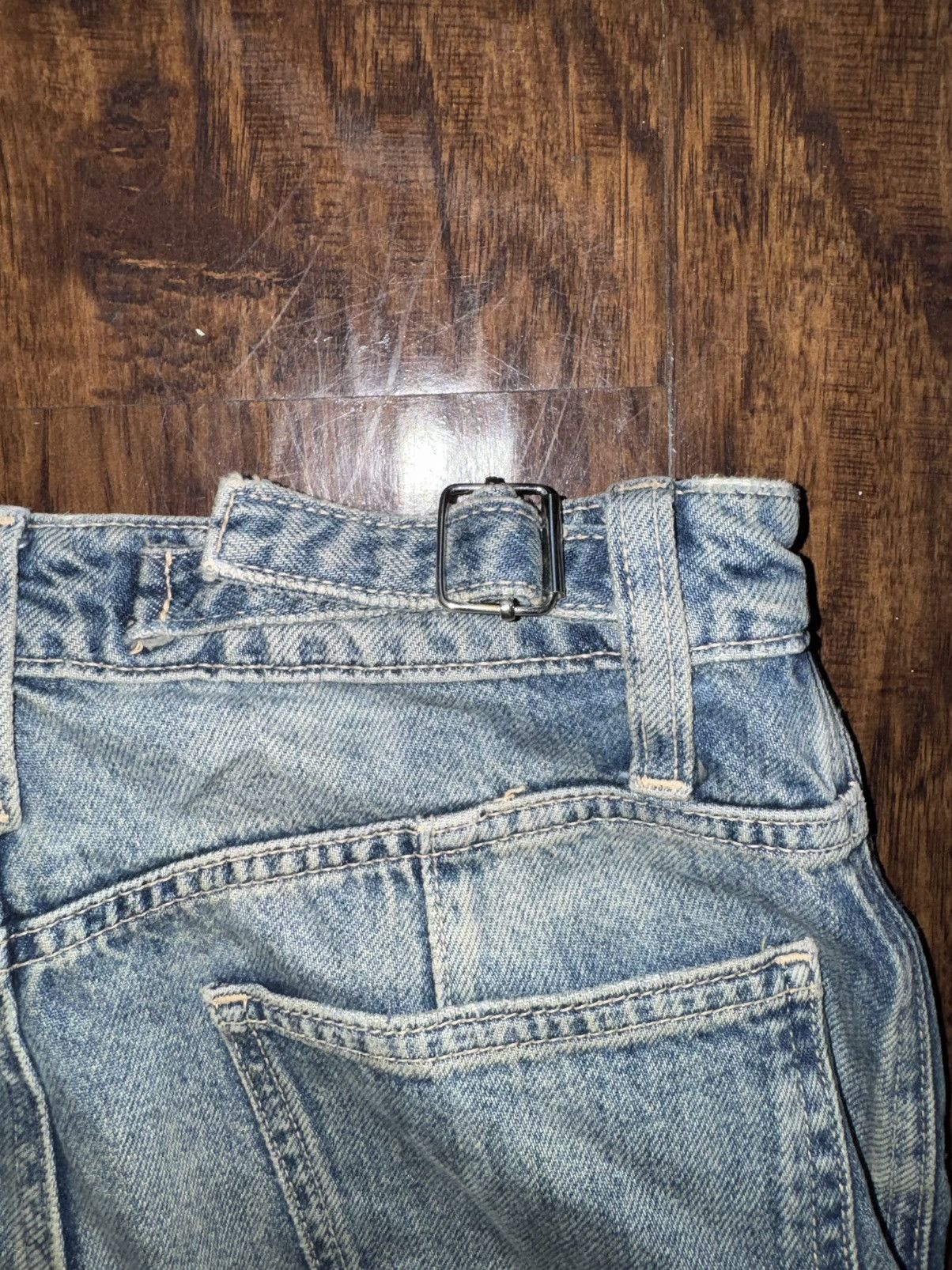 Zara Zara Blue Denim Cargo Pants Size 26" / US 2 / IT 38 - 7 Thumbnail