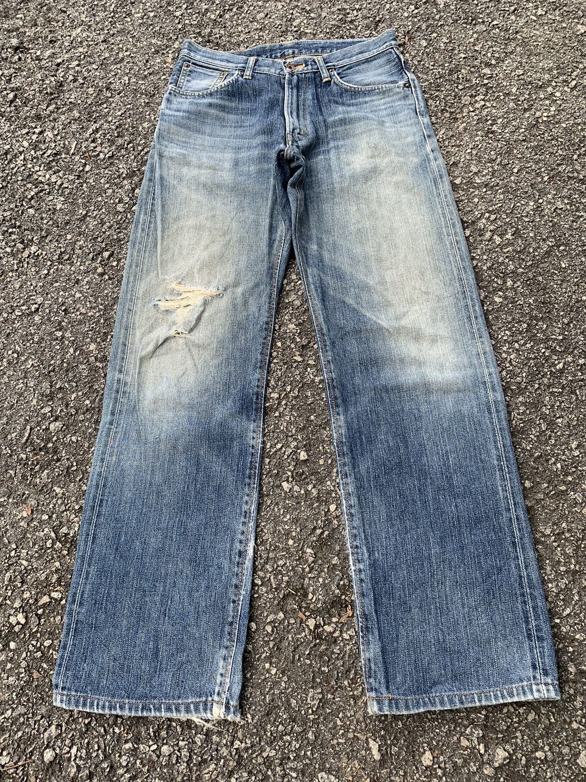 Edwin × If Six Was Nine × Kapital Vintage Edwin 505ZX Redline Selvedge distressed denim Size US 30 / EU 46 - 3 Thumbnail