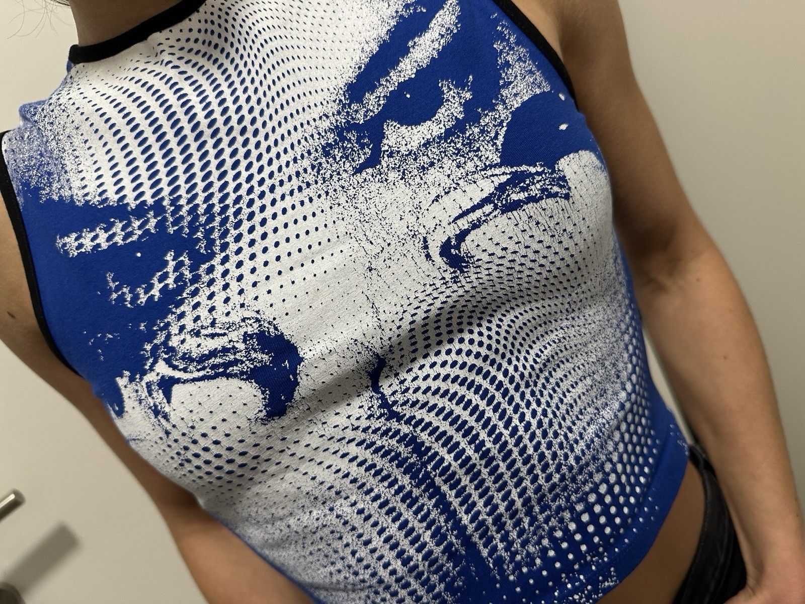 Jaded London Jaded London Blue Face Print Crop y2k Cotton Top Size XS / US 0-2 / IT 36-38 - 6 Thumbnail
