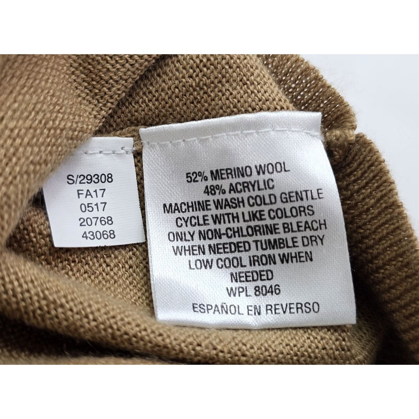 Club Room VINTAGE Club Room Merino Wool Blend Sleeveless Vest Men L Tan Bronze Knit V-Neck Golf Size US L / EU 52-54 / 3 - 4 Thumbnail