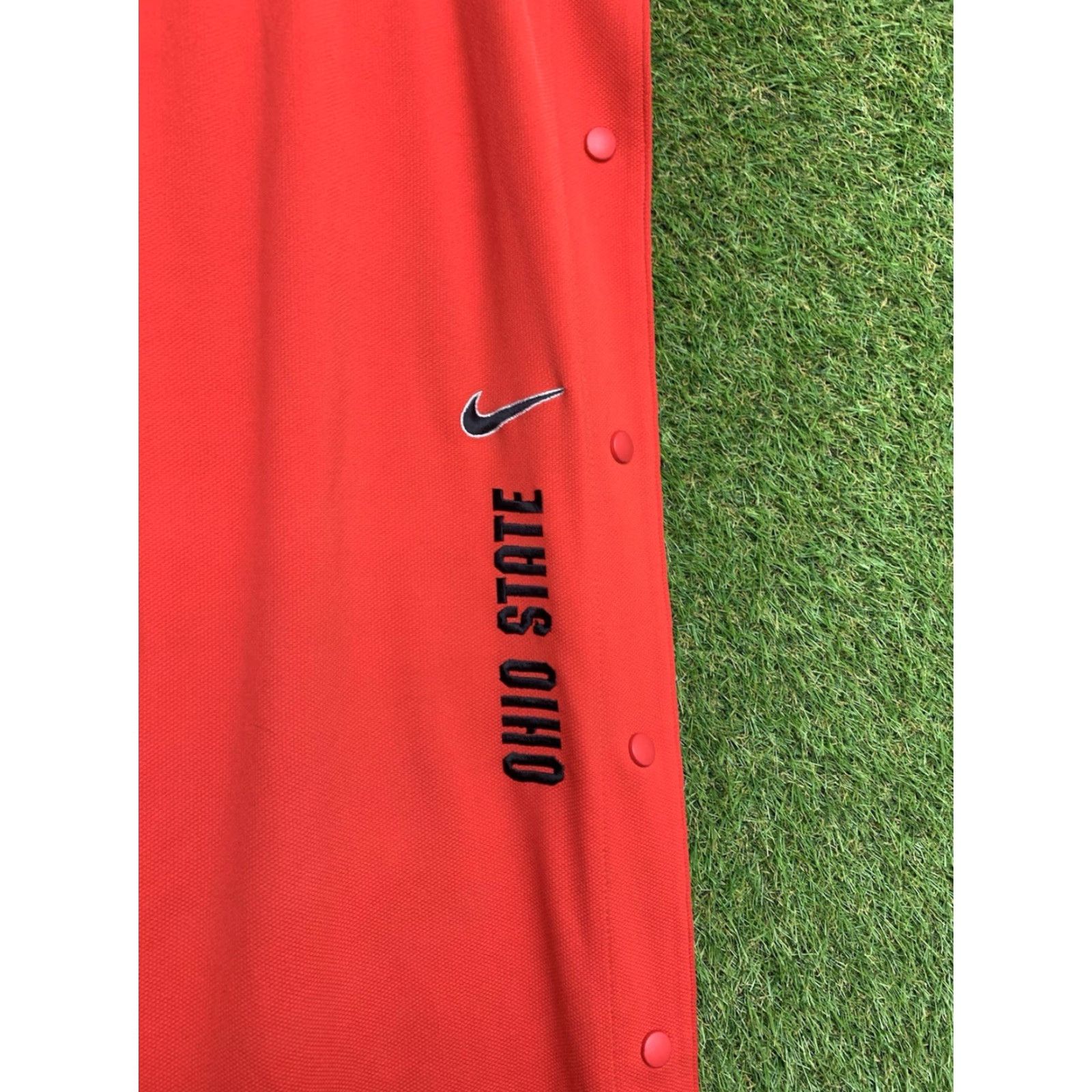Nike VINTAGE Nike Tearaway Pants Mens XL OSU Snaps Basketball Run Training Ohio Buckeyes Red Size US 36 / EU 52 - 2 Thumbnail