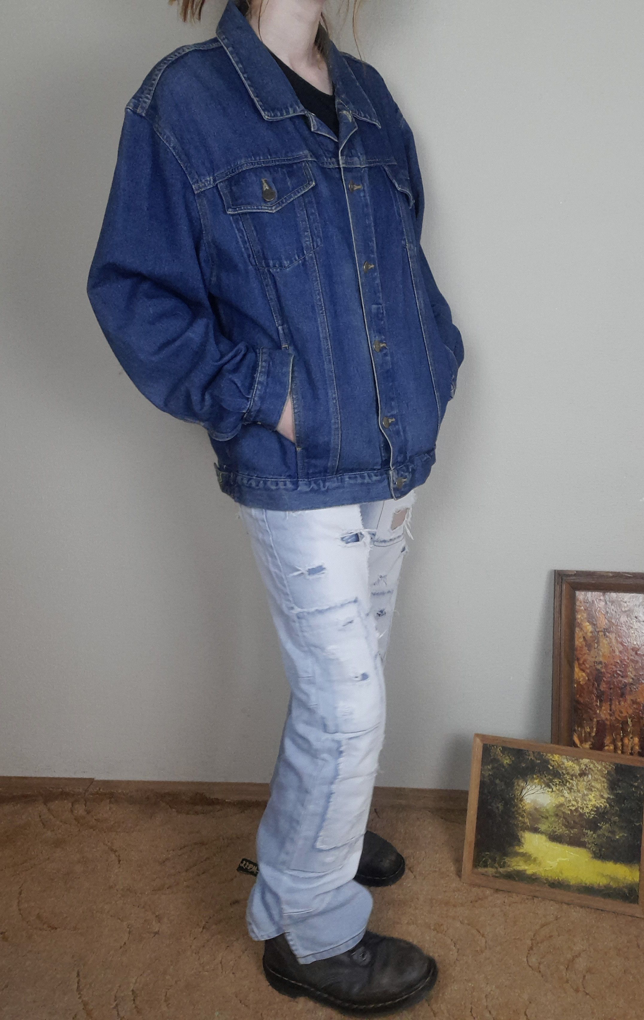 Seditionaries Anarchy Punk Distressed Denim Jeans Jacket Big Logo Size US XL / EU 56 / 4 - 4 Thumbnail
