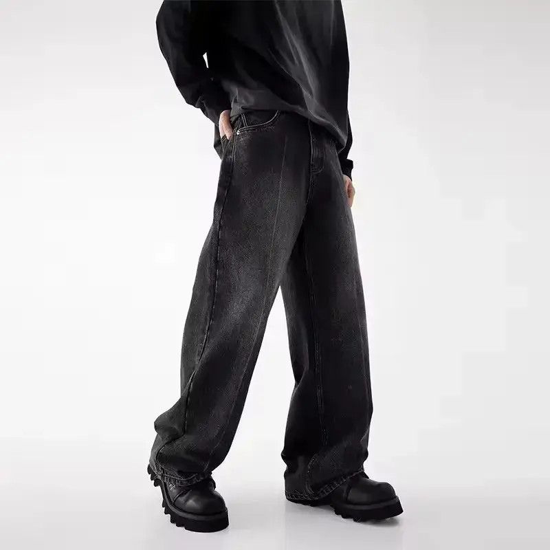 Japanese Brand Vintage Washed Black Micro Flare Straight Jeans Size US 30 / EU 46 - 3 Thumbnail