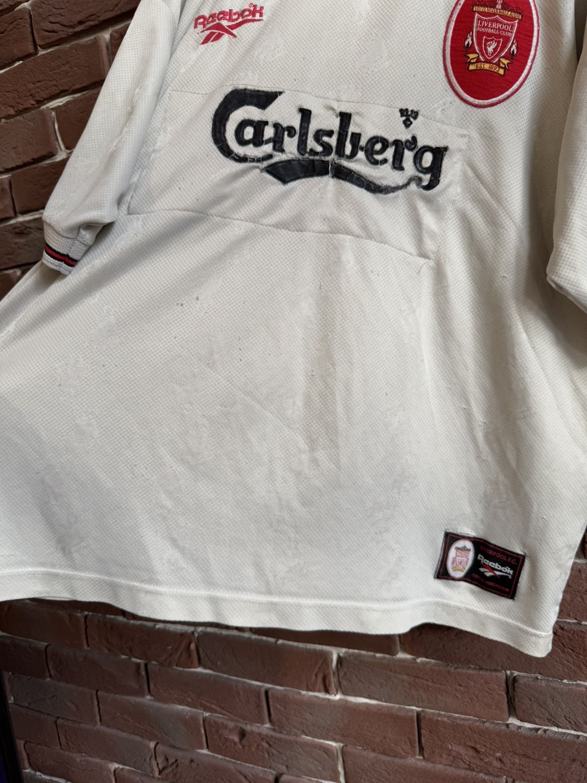 Umbro Rare Vintage 90s Umbro Liverpool Premier Grey Jersey Soccer Size US XXL / EU 58 / 5 - 4 Thumbnail