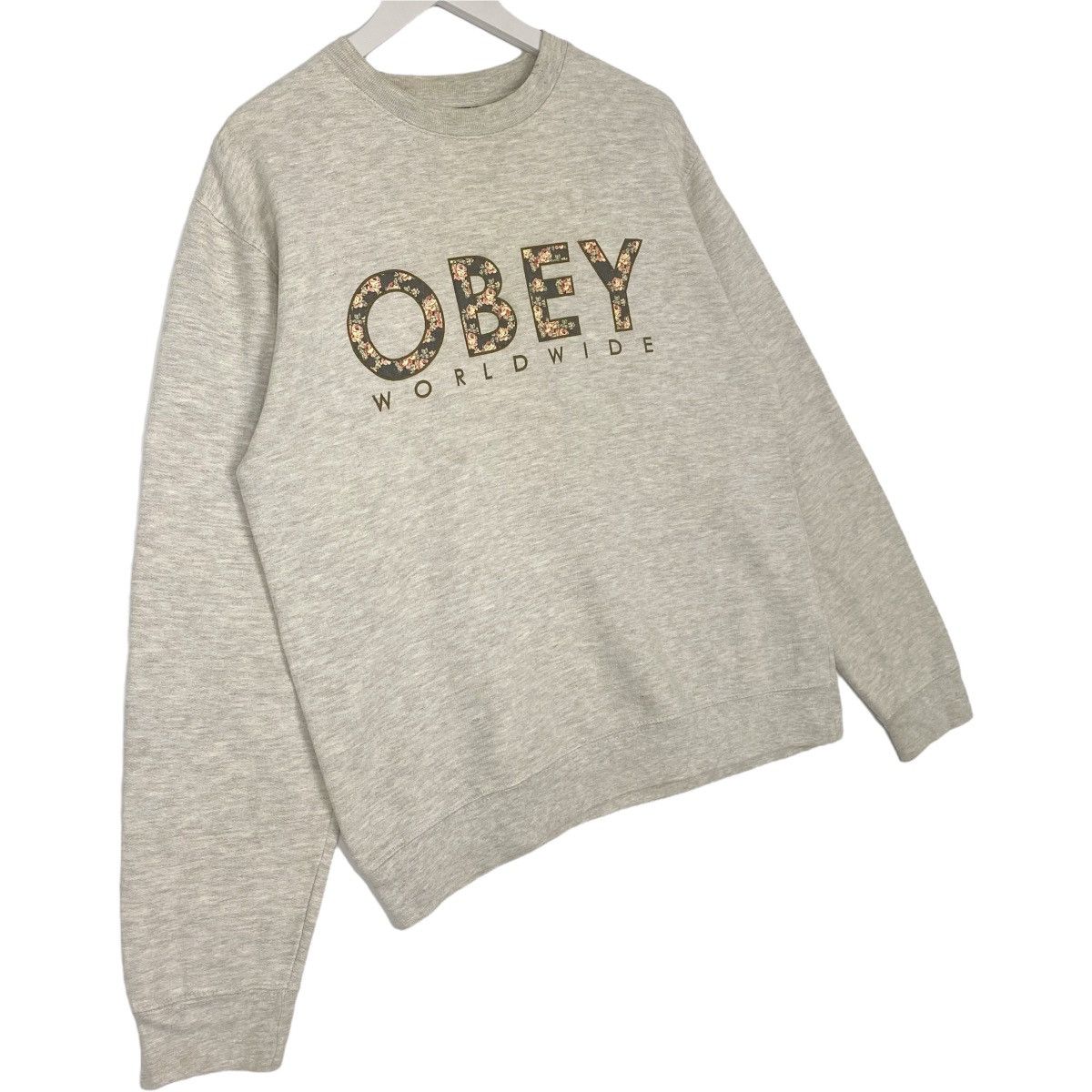 Vintage Vintage Obey Worldwide Sweatshirt Crewneck Beige Women SizeM Size M / US 6-8 / IT 42-44 - 3 Thumbnail
