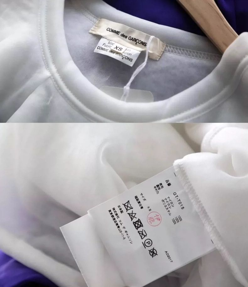 Comme des Garcons Comme Des Garcons Short Sleeve T-Shirt with Quilted Bubble Size XS / US 0-2 / IT 36-38 - 7 Thumbnail