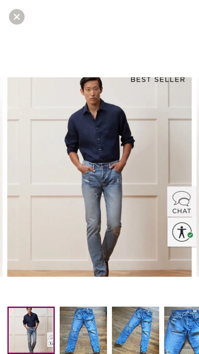 Todd Snyder Todd Snyder Slim Selvedge Japanese Jean in Destroyed Wash Size US 30 / EU 46 - 1 Thumbnail