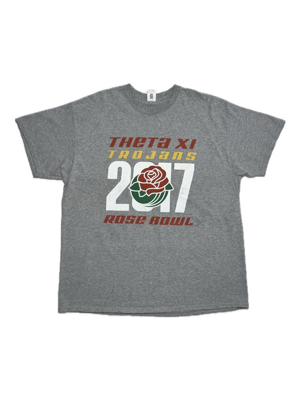 NFL Theta XI Trojans 2017 Rose Bowl Y2K T Shirt Large Grey Size US XL / EU 56 / 4 - 1 Thumbnail