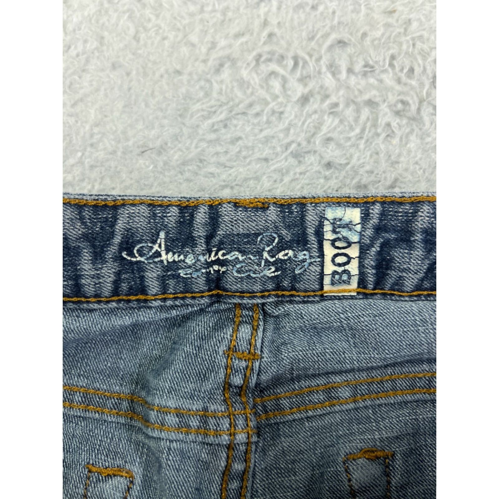 Vintage American Rag Cie Jeans Womens 5 Blue Denim Bootcut Low Rise 27x28 Cotton Blend 5-Pocket Design Size 27" / US 4 / IT 40 - 3 Thumbnail