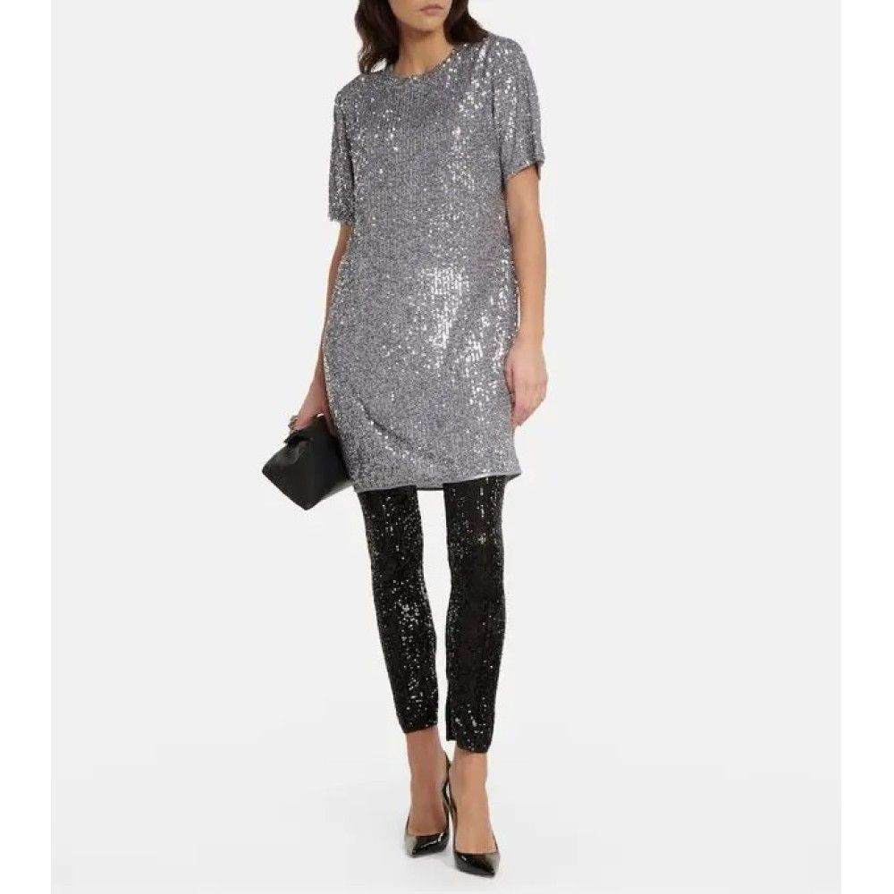 Tom Ford o1loc1c0924 PAW436 Liquid Sequin Leggings in Black Size 27" / US 4 / IT 40 - 4 Thumbnail