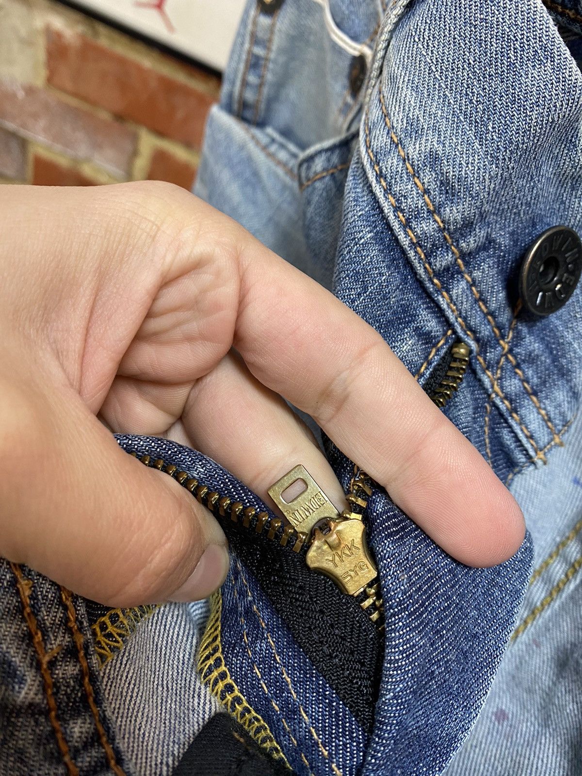 Edwin Edwin SK505S Customized Selvedge Blue Jeans Size US 32 / EU 48 - 16 Thumbnail