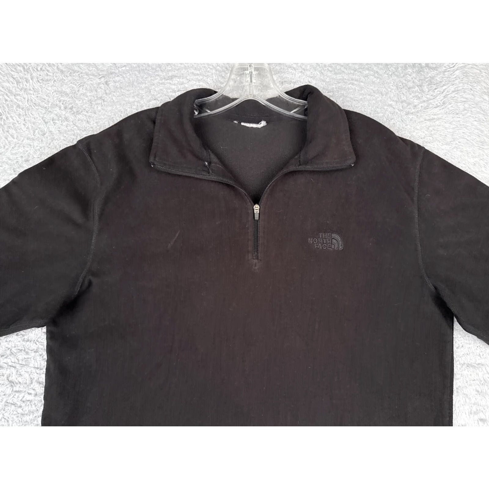 The North Face The North Face Fleece Pullover Mens Large Black Quarter Zip Lightweight Top Shirt Size US S / EU 44-46 / 1 - 4 Thumbnail