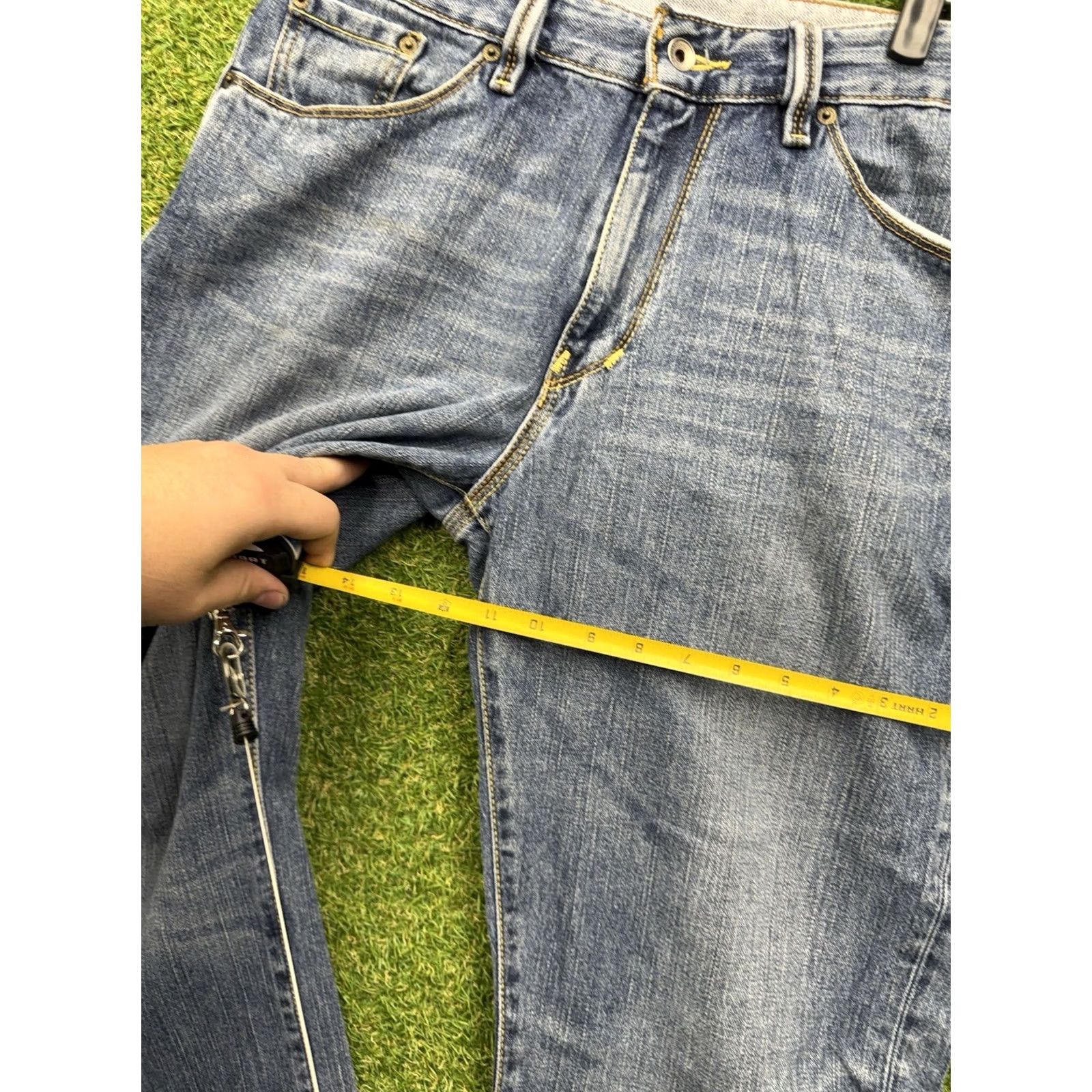 Denime X2 Jeans Mens 33x32 Blue M22 Classic Regular Rise Bootcut Denim Casual Size US 32 / EU 48 - 7 Thumbnail