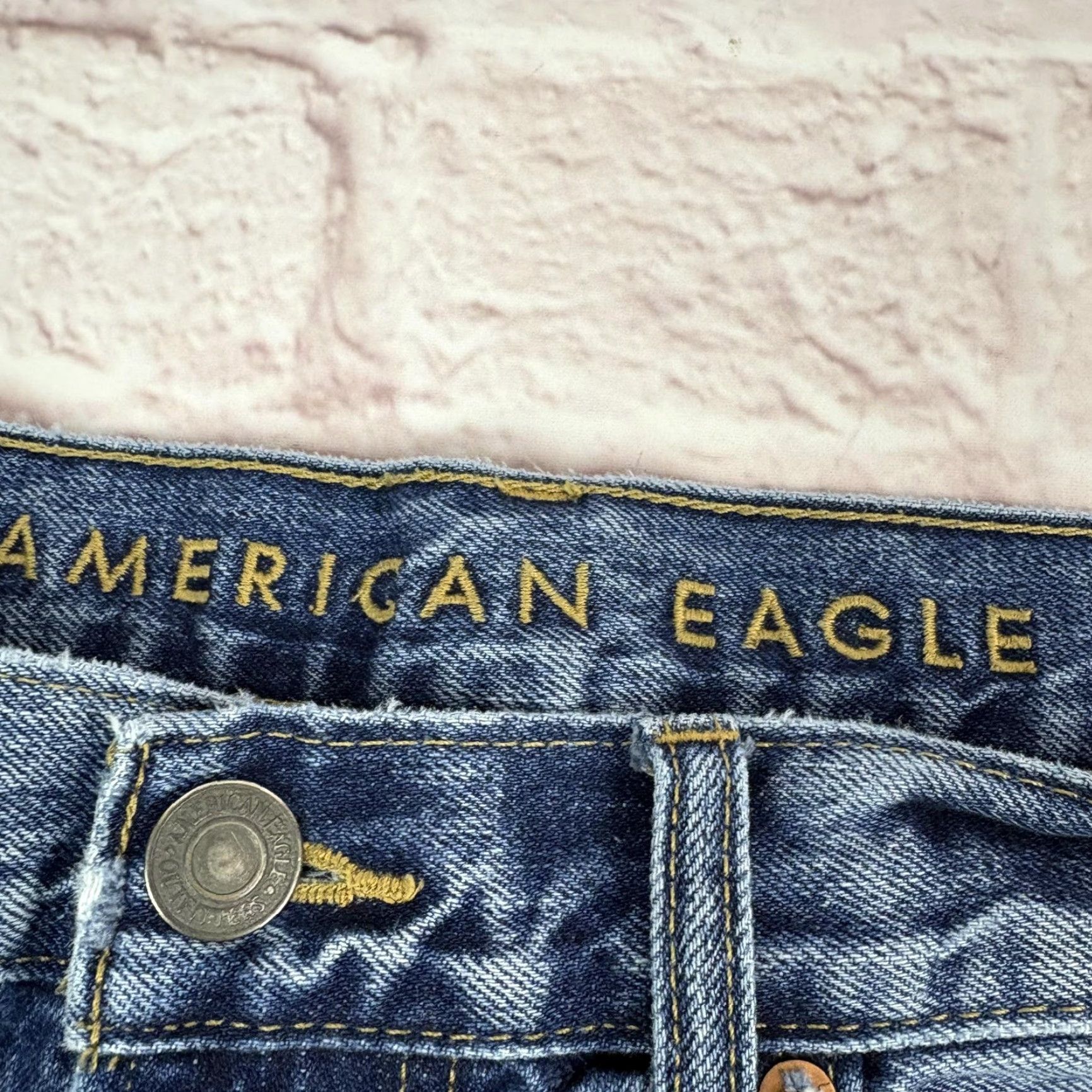 American Eagle Outfitters American Eagle Outfitters Jeans Mens 33x26 Blue Distressed Straight Denim Size US 33 - 3 Thumbnail