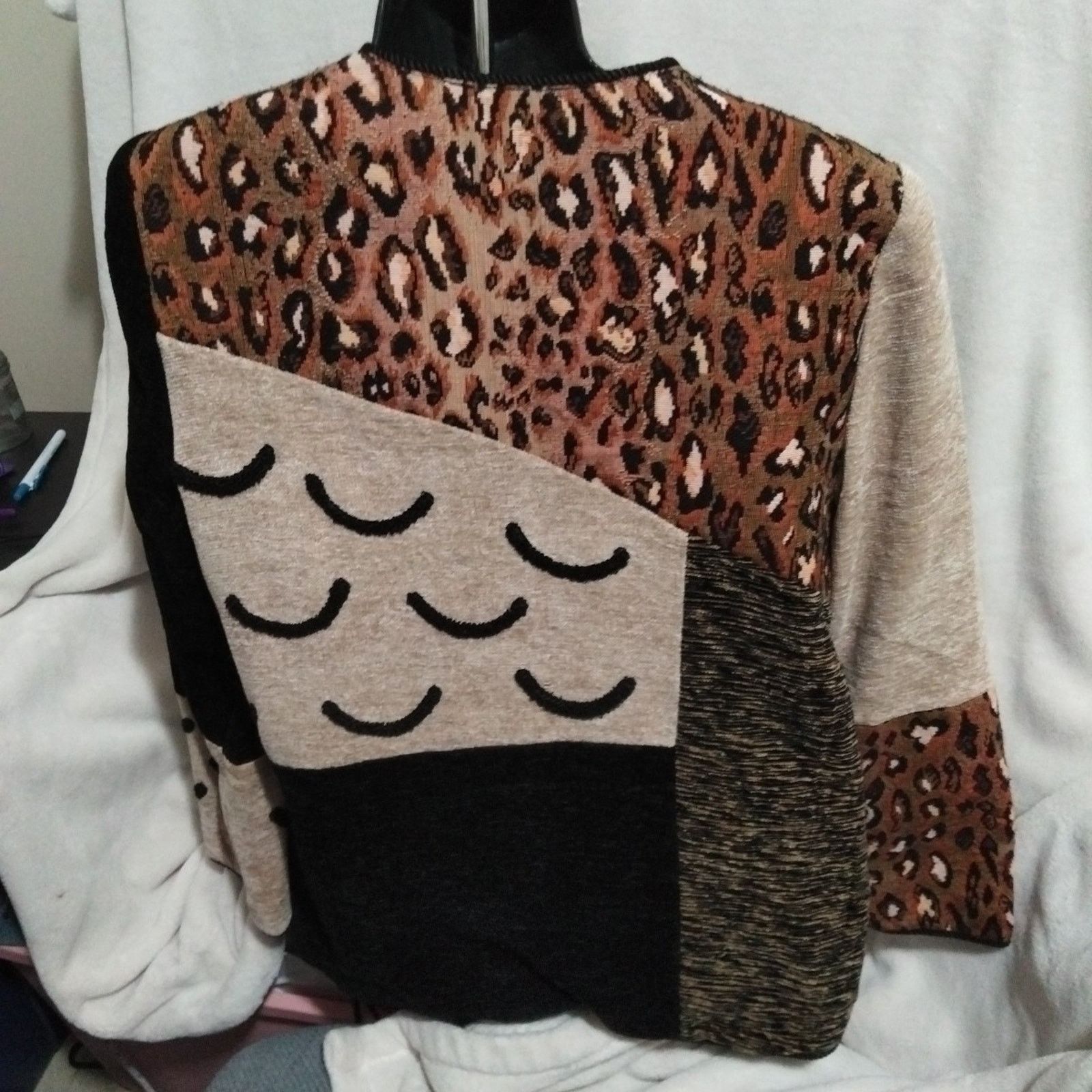 Other Indigo Moon Animal Print Tapestry Blazer Jacket Women Sz M Size M / US 6-8 / IT 42-44 - 9 Thumbnail