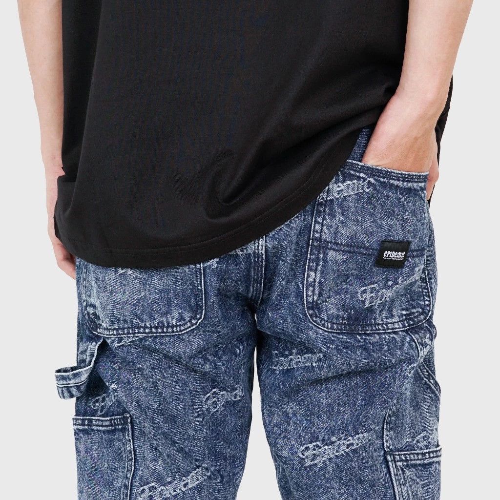 Designer × Jean Epidemic Long Pants Firenze Denim Blue Wash Size US 34 / EU 50 - 3 Thumbnail