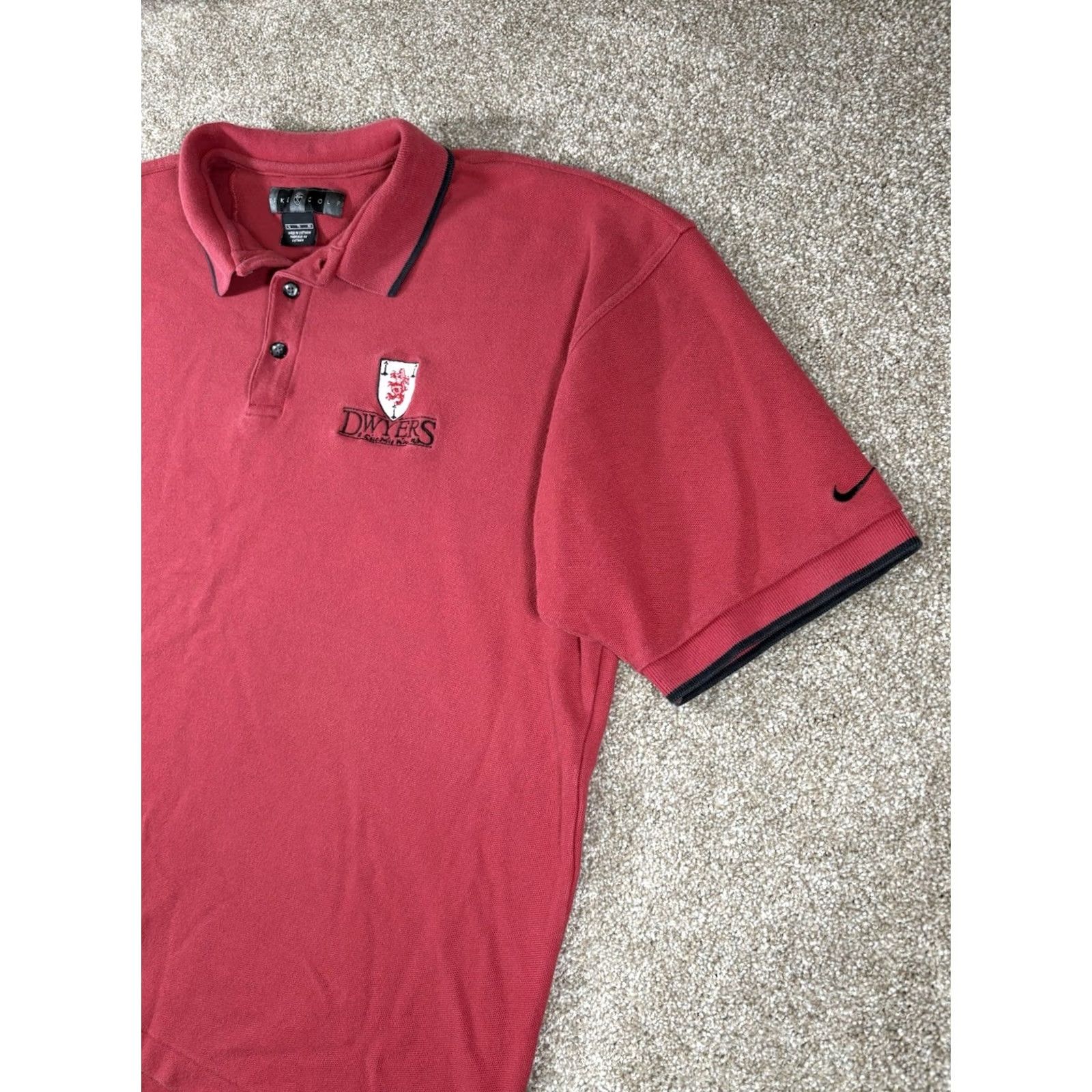 Nike VINTAGE Nike Golf Polo Shirt Men’s XL Red Cotton Short Sleeve Nike Golf Logo 100% Cotton Sports Classic Dwyers Pub Mens Size US XL / EU 56 / 4 - 2 Thumbnail