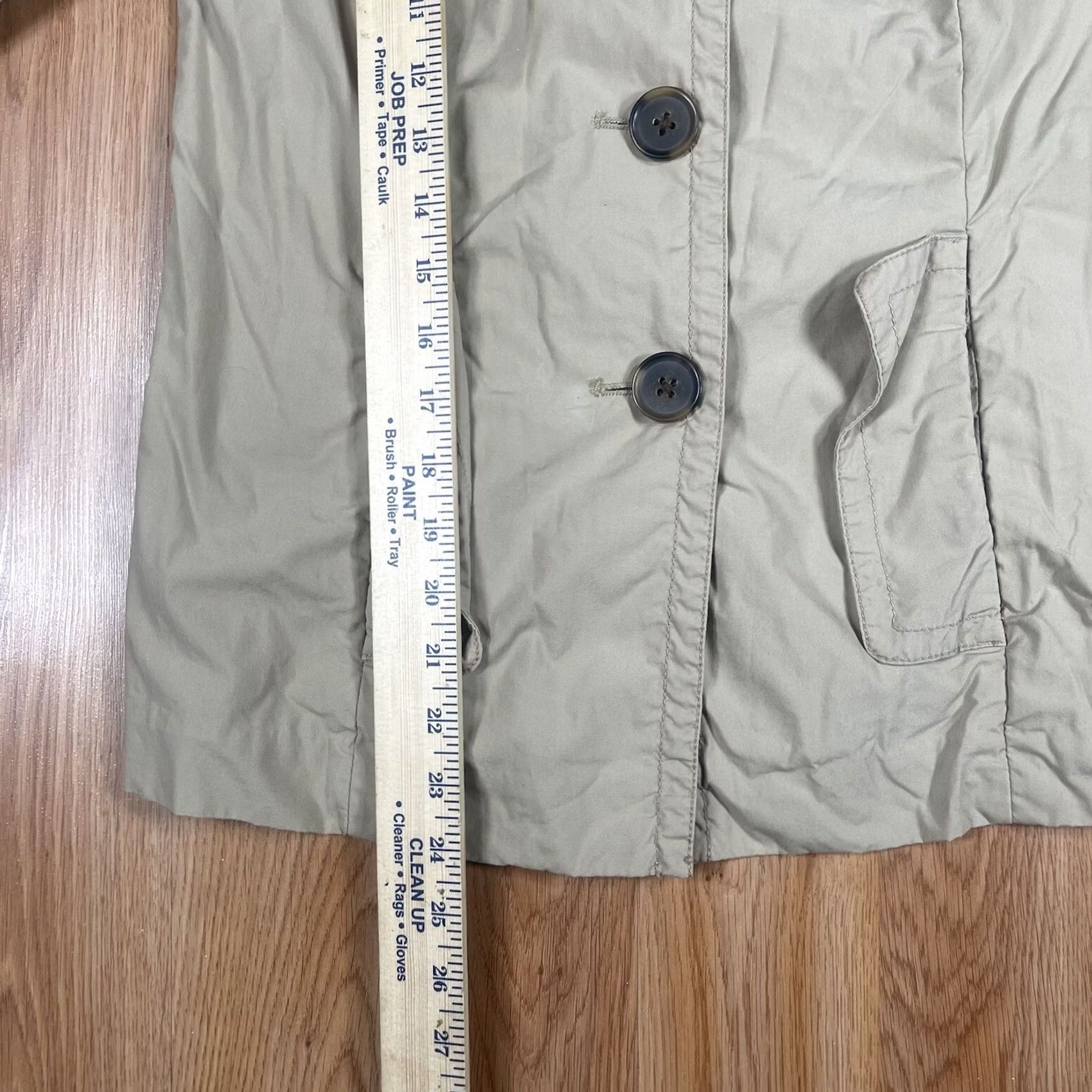 Rains J Crew Jacket Womens Size 0 Front Button Lined Rain Coat Beige 100% Cotton Shirt Jacket Womens Size 0 Beige Jacket Size XS / US 0-2 / IT 36-38 - 4 Thumbnail
