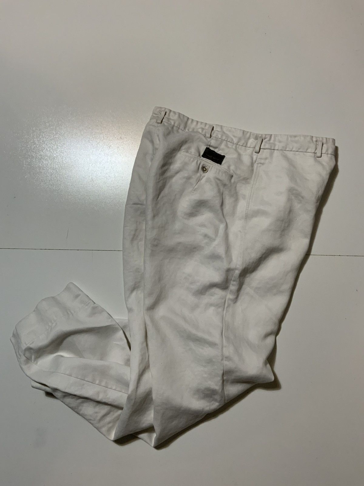 Vintage True Vintage Quality Tailors Workwear Linen Button Fly Pants Size US 32 / EU 48 - 2 Thumbnail