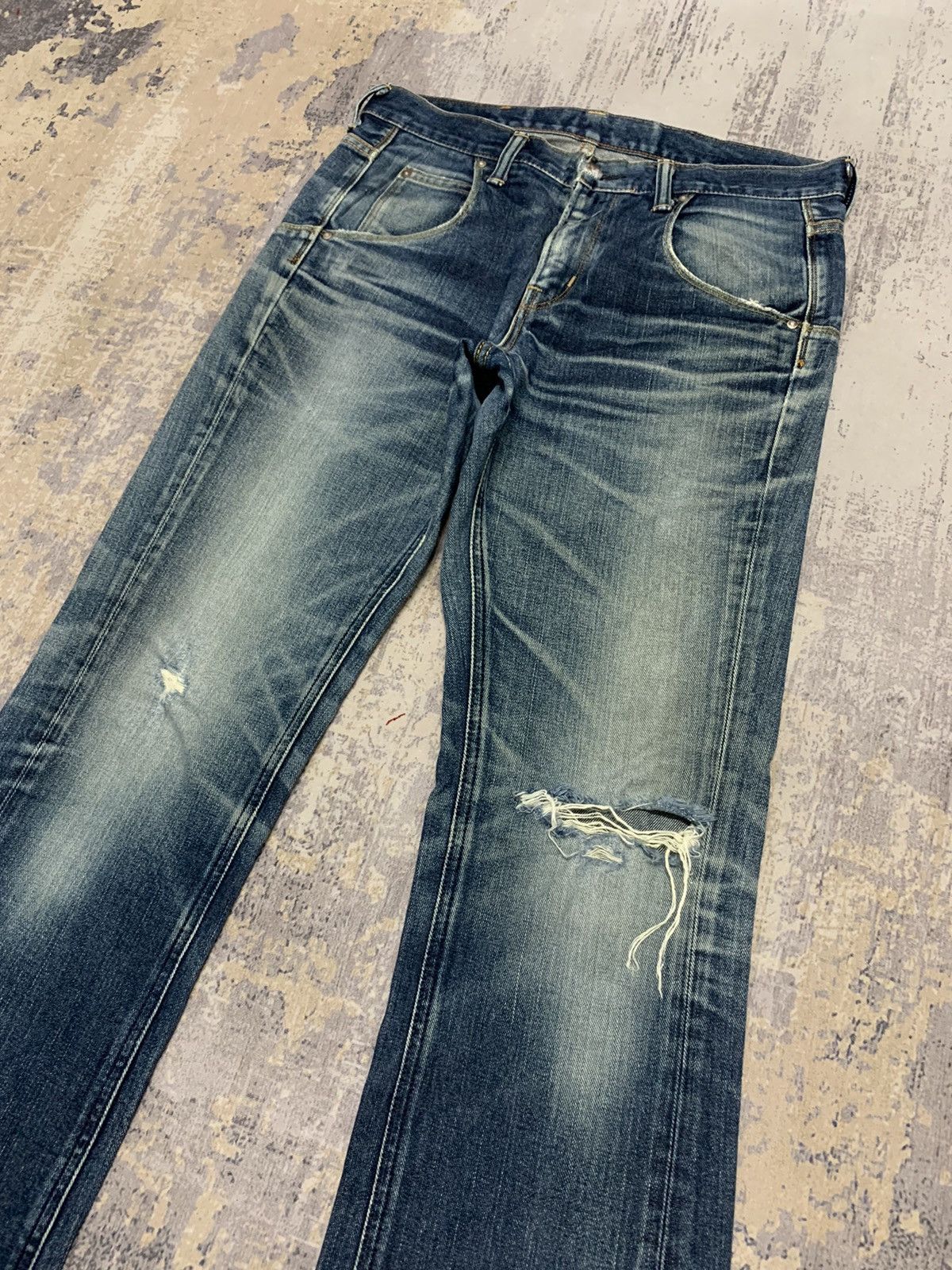 If Six Was Nine LEE Distress Faded Boot Cut Y2K Mud max style jeans Size US 31 - 3 Thumbnail