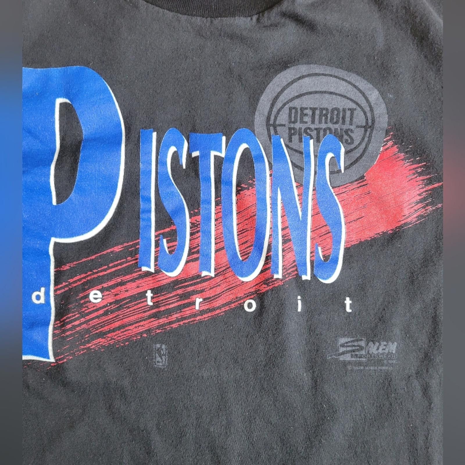 Salem Sportswear Salem Vintage Detroit Pistons Double Collar/Sleeves Retro L Size US L / EU 52-54 / 3 - 7 Thumbnail