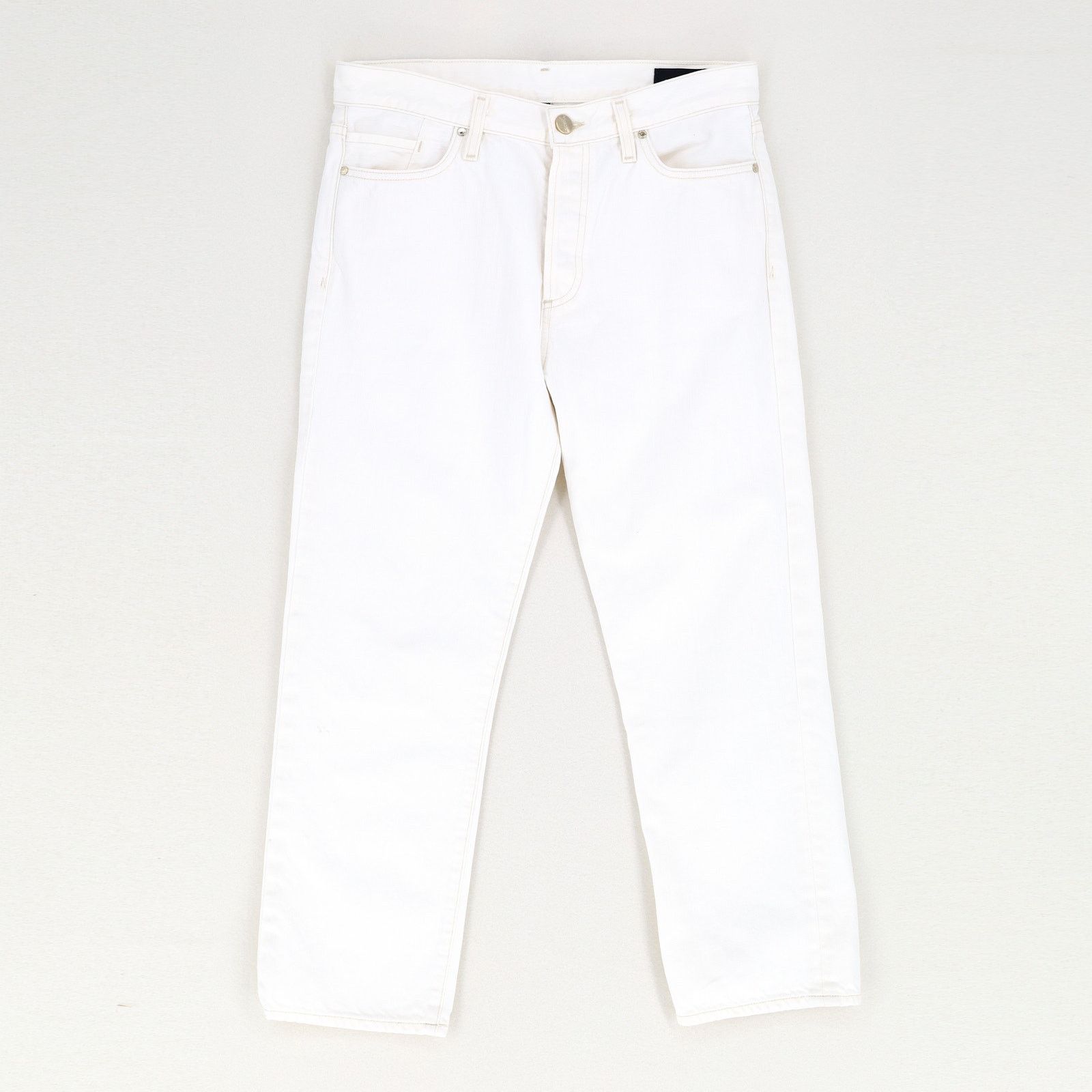 GOLDSIGN Goldsign Women White Denim Calla Straight Leg Jeans Size 27 Size 27" / US 4 / IT 40 - 4 Thumbnail