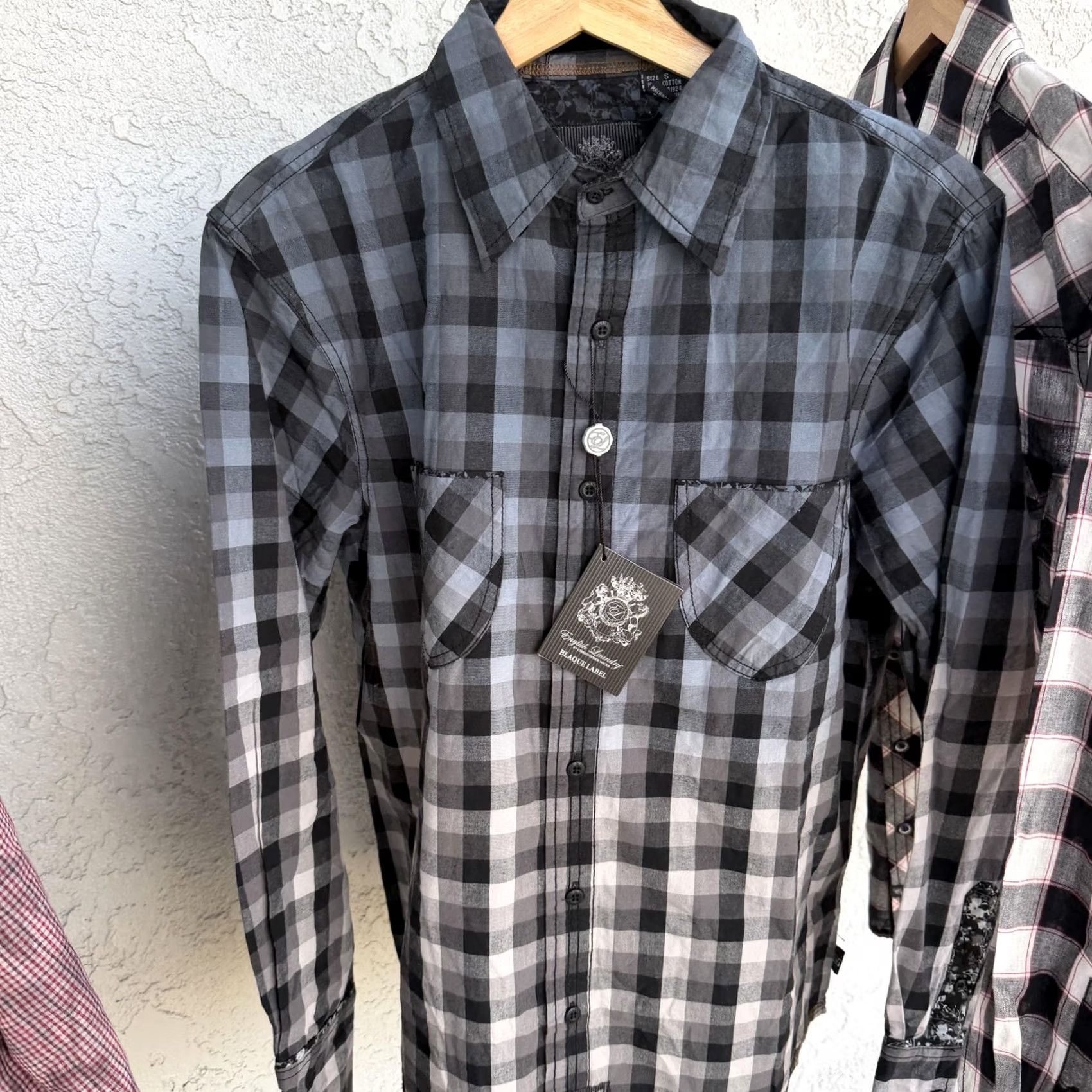 English Laundry VINTAGE? No. English Laundry Shirts Mens Small Lot Of 3 Plaid Long Sleeve Black Label Button Size US S / EU 44-46 / 1 - 5 Thumbnail