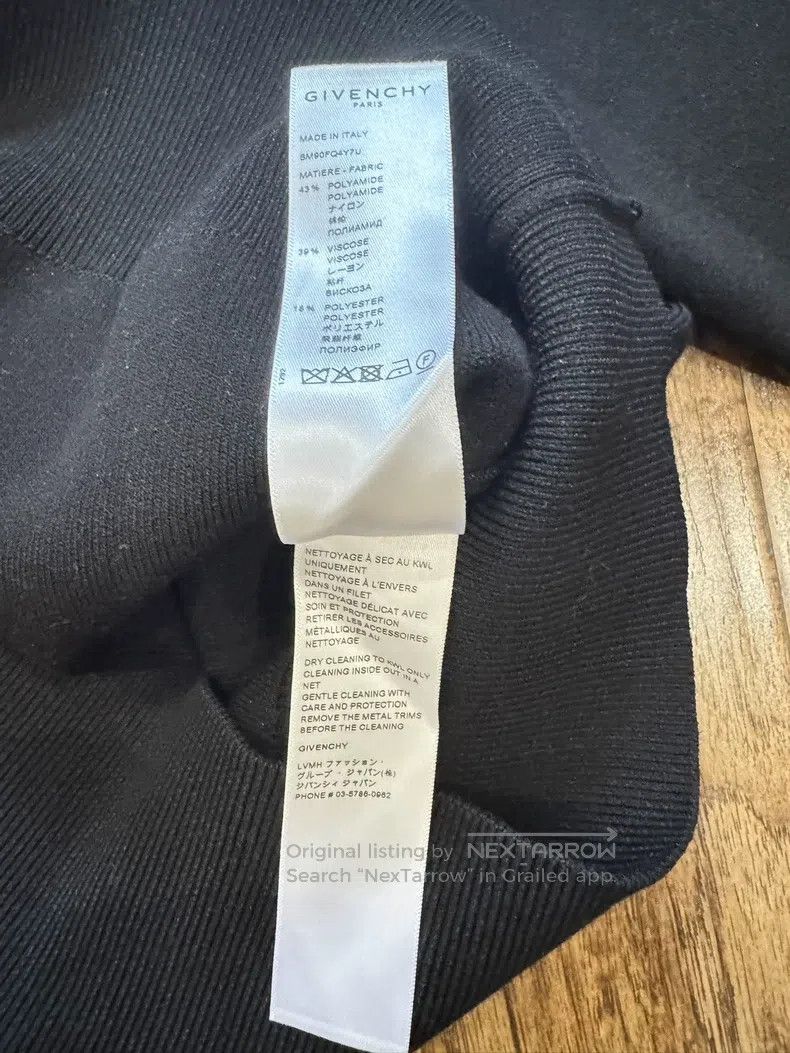 Givenchy Givenchy Black Knit Sweatshirt (Stretchable) Size US L / EU 52-54 / 3 - 5 Thumbnail