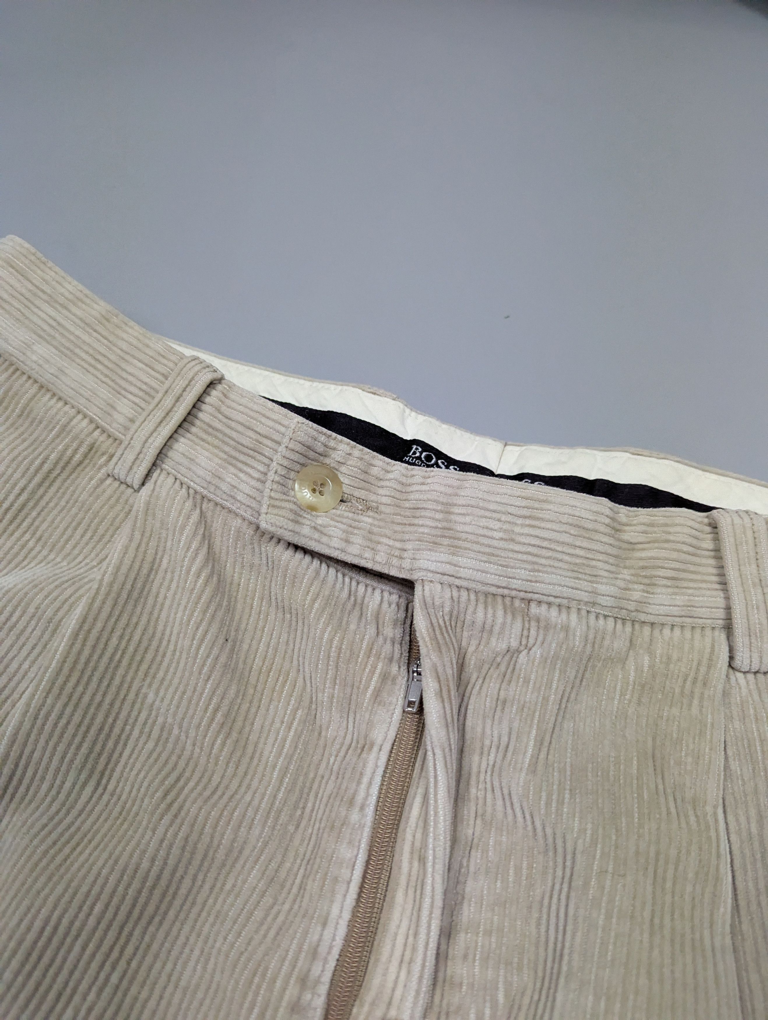 Hugo Boss × Vintage HUGO BOSS Mitch Vintage Straight Men's Corduroy Beige Pants Size US 34 / EU 50 - 6 Thumbnail